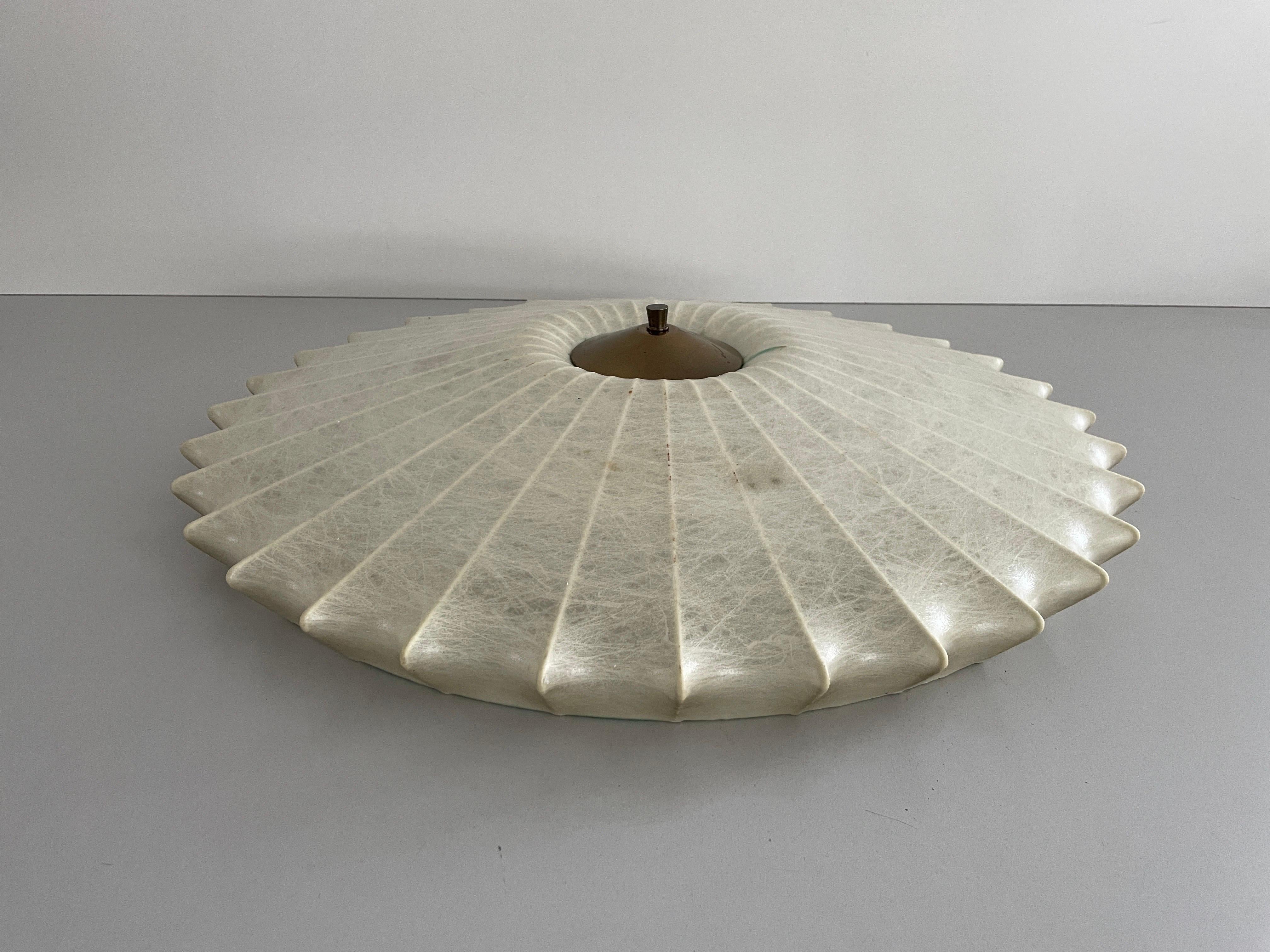Mid-20th Century Cocoon Large Flush Mount Ceiling Lamp by Goldkant, 1960s, Germany For Sale