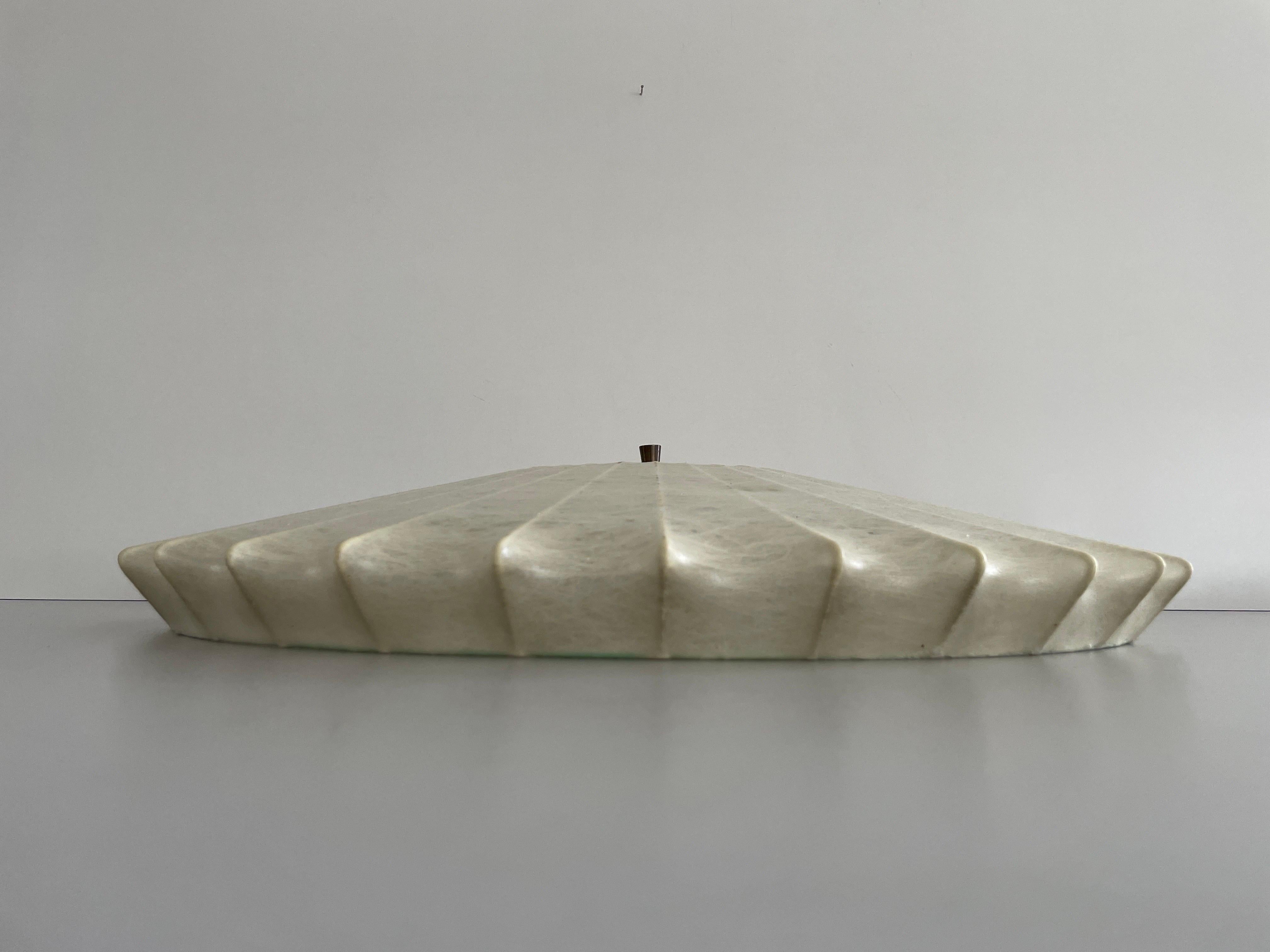 Cocoon Large Flush Mount Ceiling Lamp by Goldkant, 1960s, Germany For Sale 2