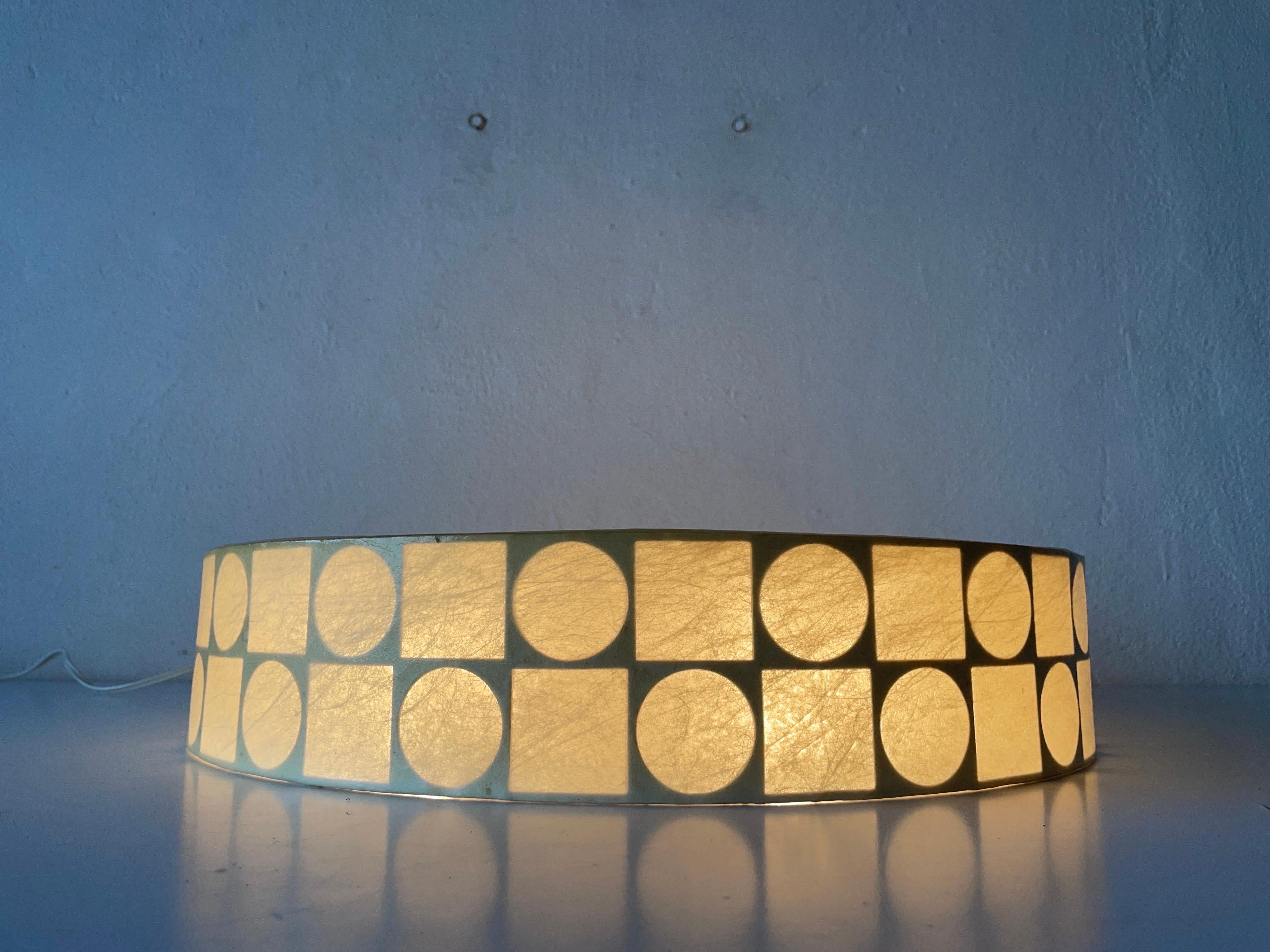 Cocoon Large Flush Mount Ceiling Lamp by Goldkant, 1960s, Germany For Sale 3