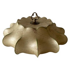 Cocoon Large Flush Mount Ceiling Lamp by Goldkant, 1960s, Germany