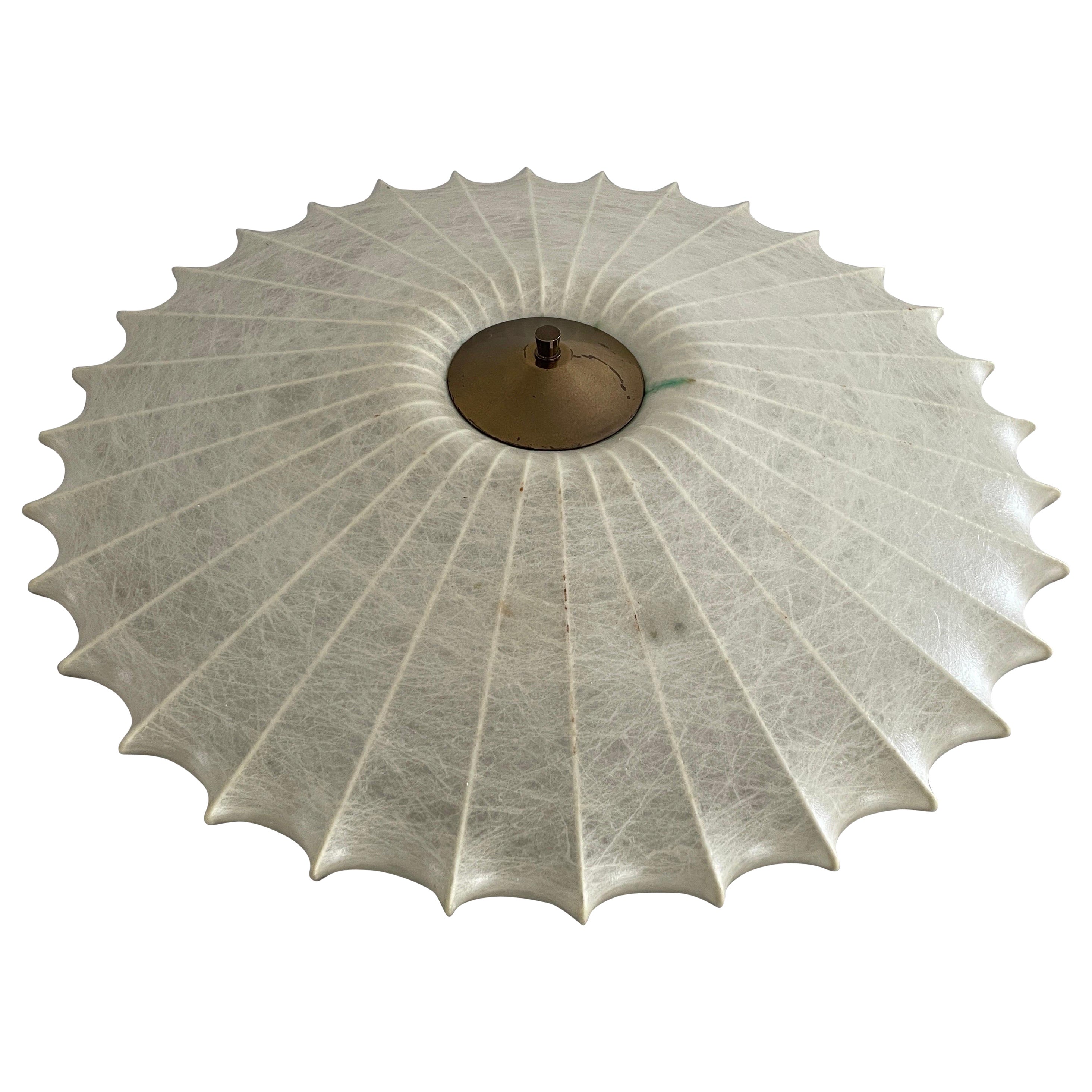 Cocoon Large Flush Mount Ceiling Lamp by Goldkant, 1960s, Germany