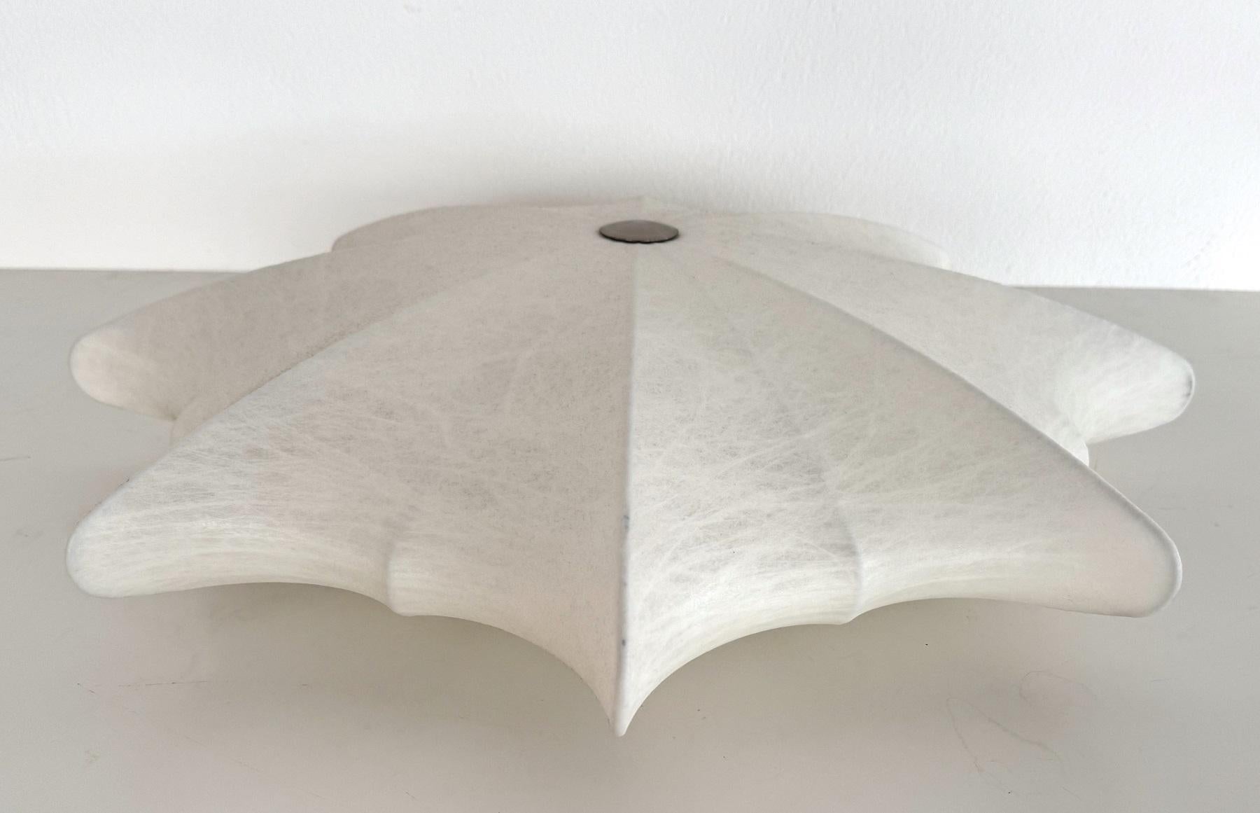 Mid-Century Modern Cocoon Large Flush Mount Ceiling Light by Goldkant Germany, 1970s