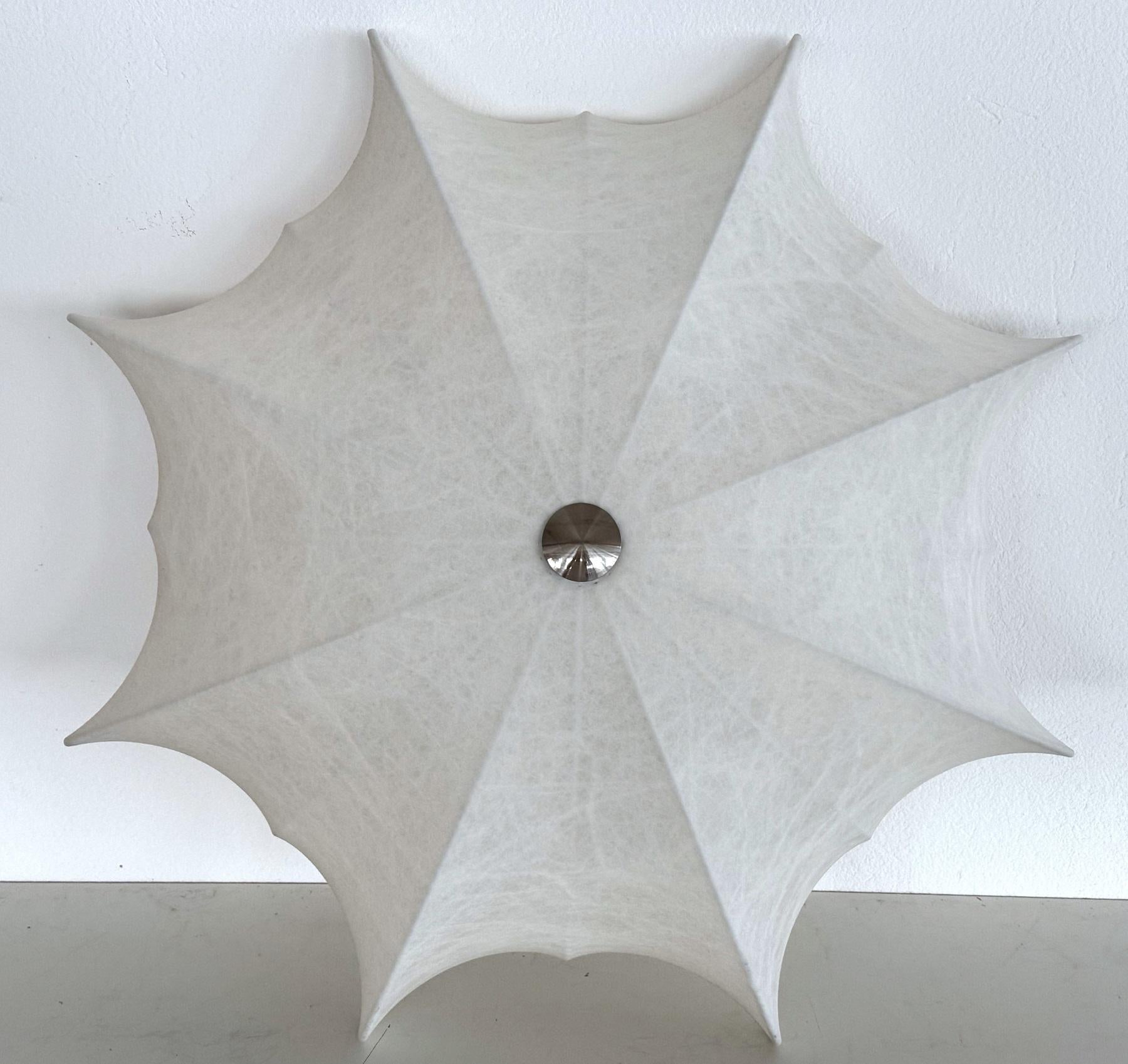 Cocoon Large Flush Mount Ceiling Light by Goldkant Germany, 1970s 1