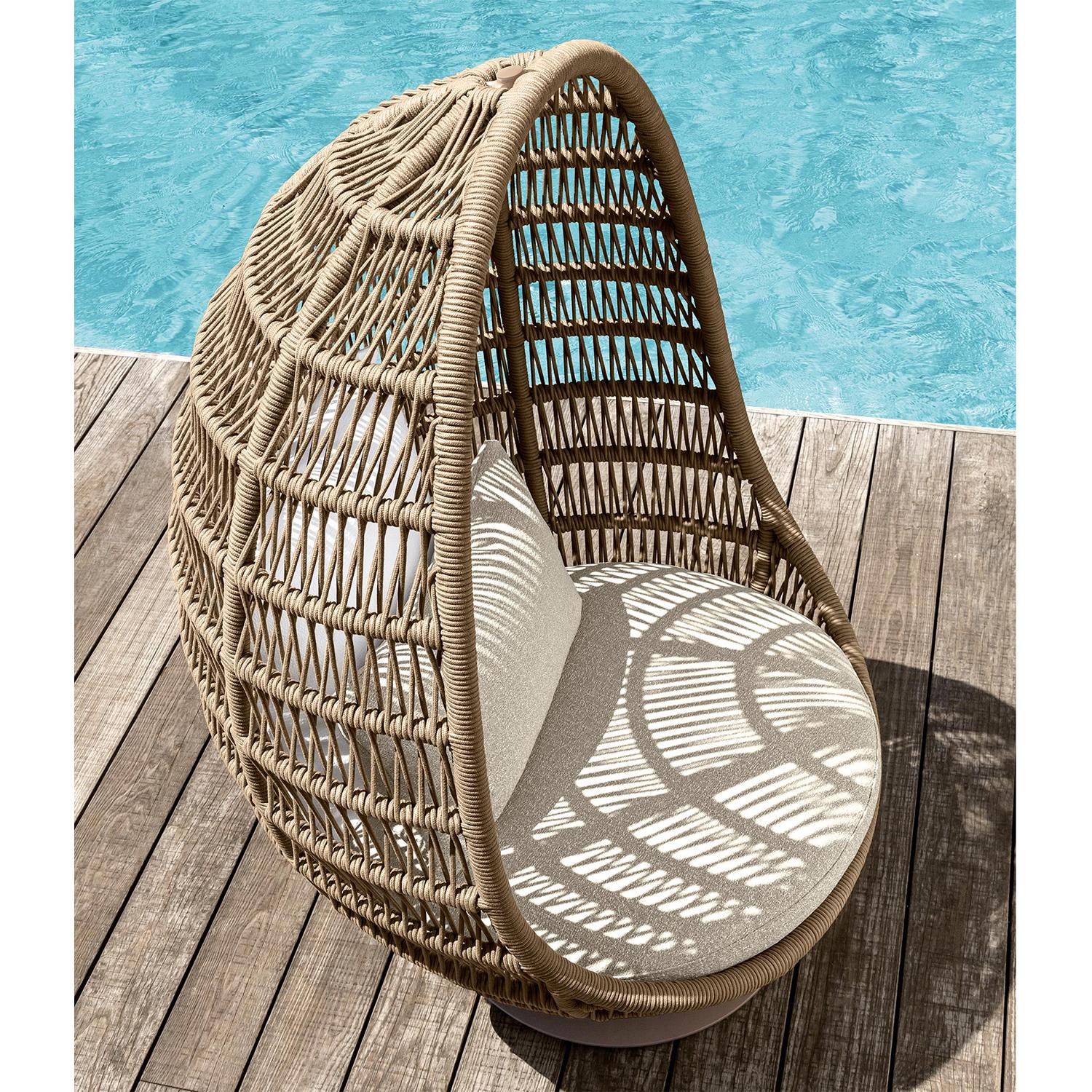 Italian Cocoon Lounge Chair For Sale