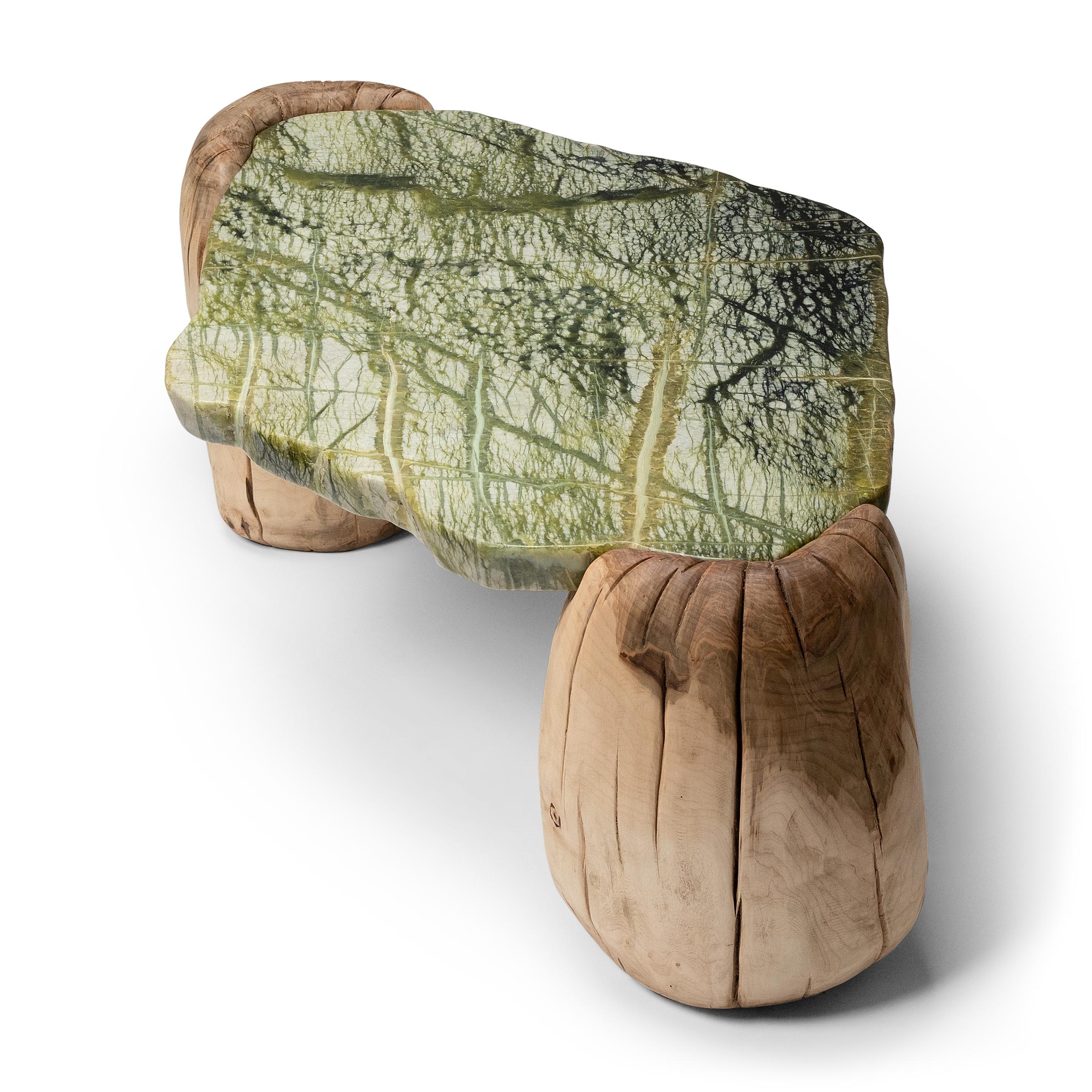 Mesa de piedra de meditación Cocoon Moderno orgánico en venta