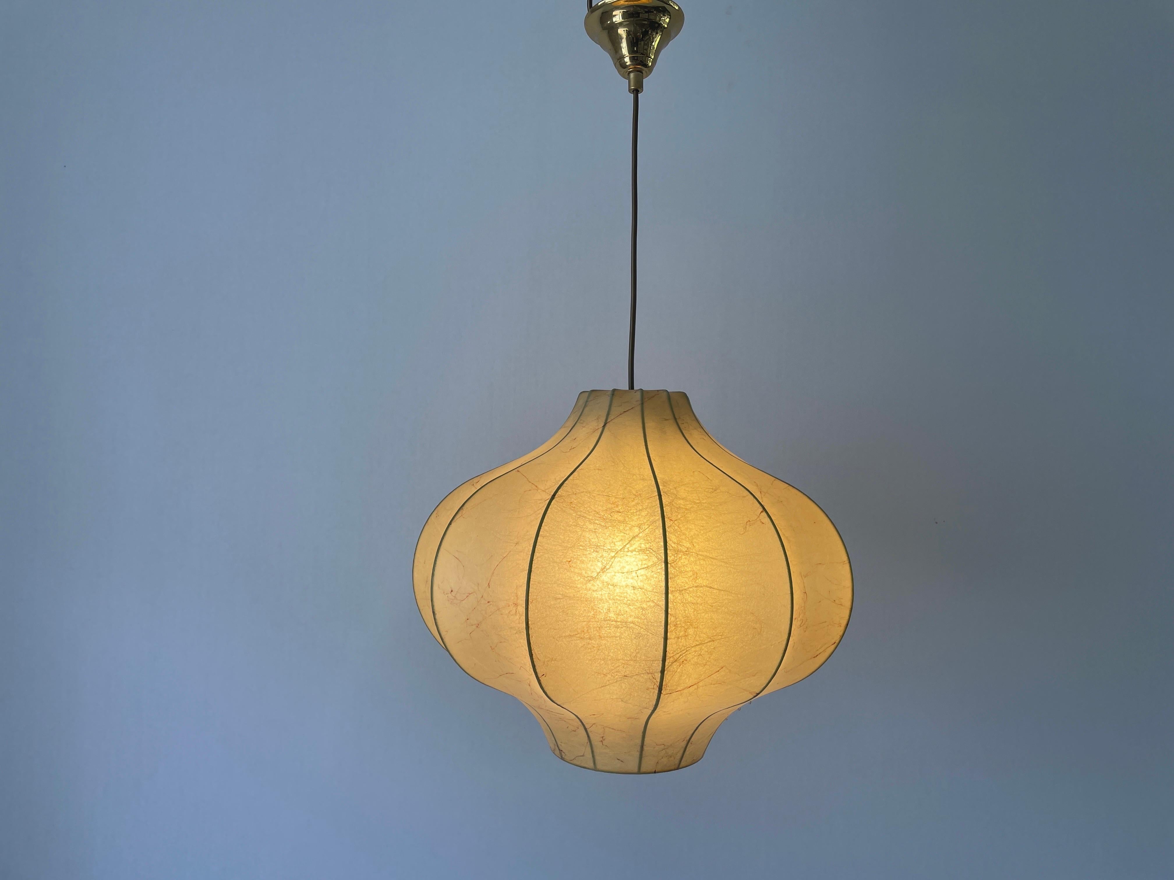Cocoon Pendant Lamp by Goldkant, 1960s, Germany For Sale 4
