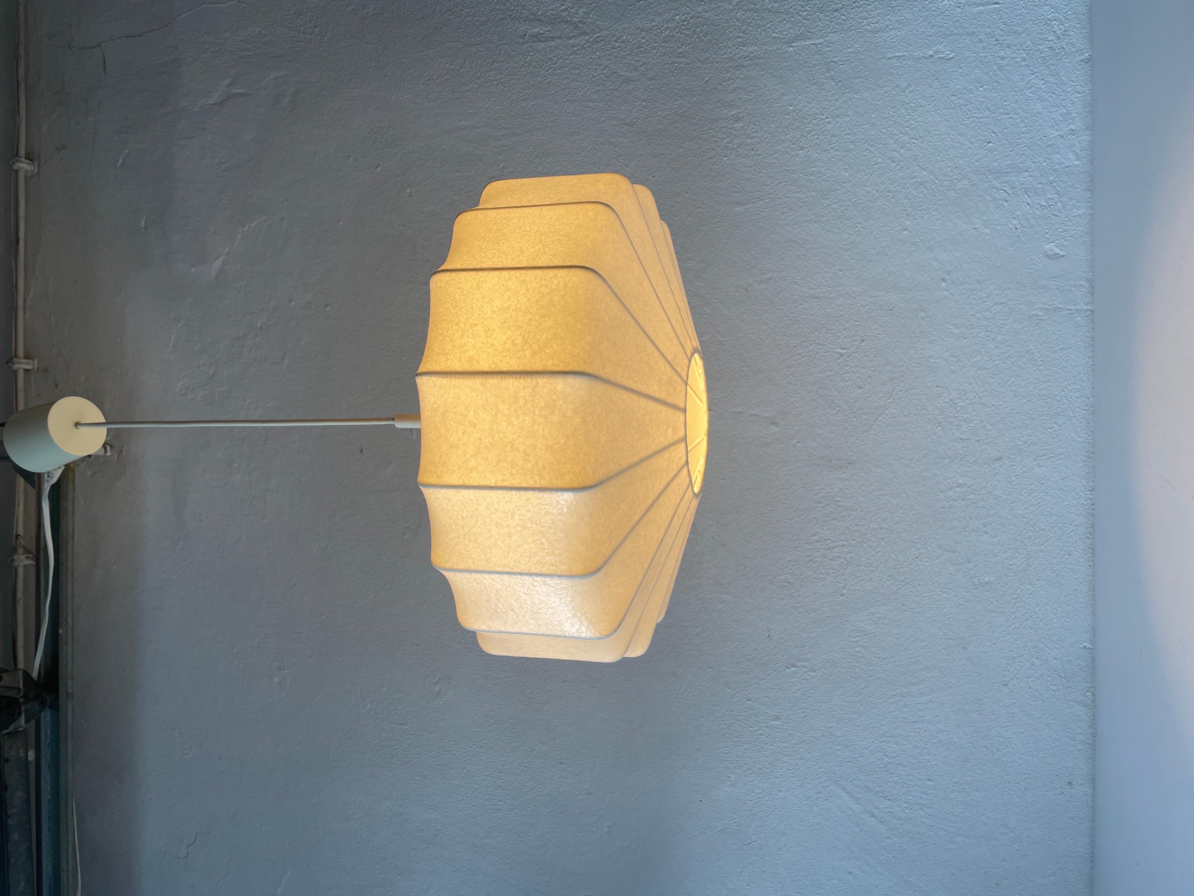 Lampe  suspension cocon par Goldkant, annes 1960, Allemagne 10