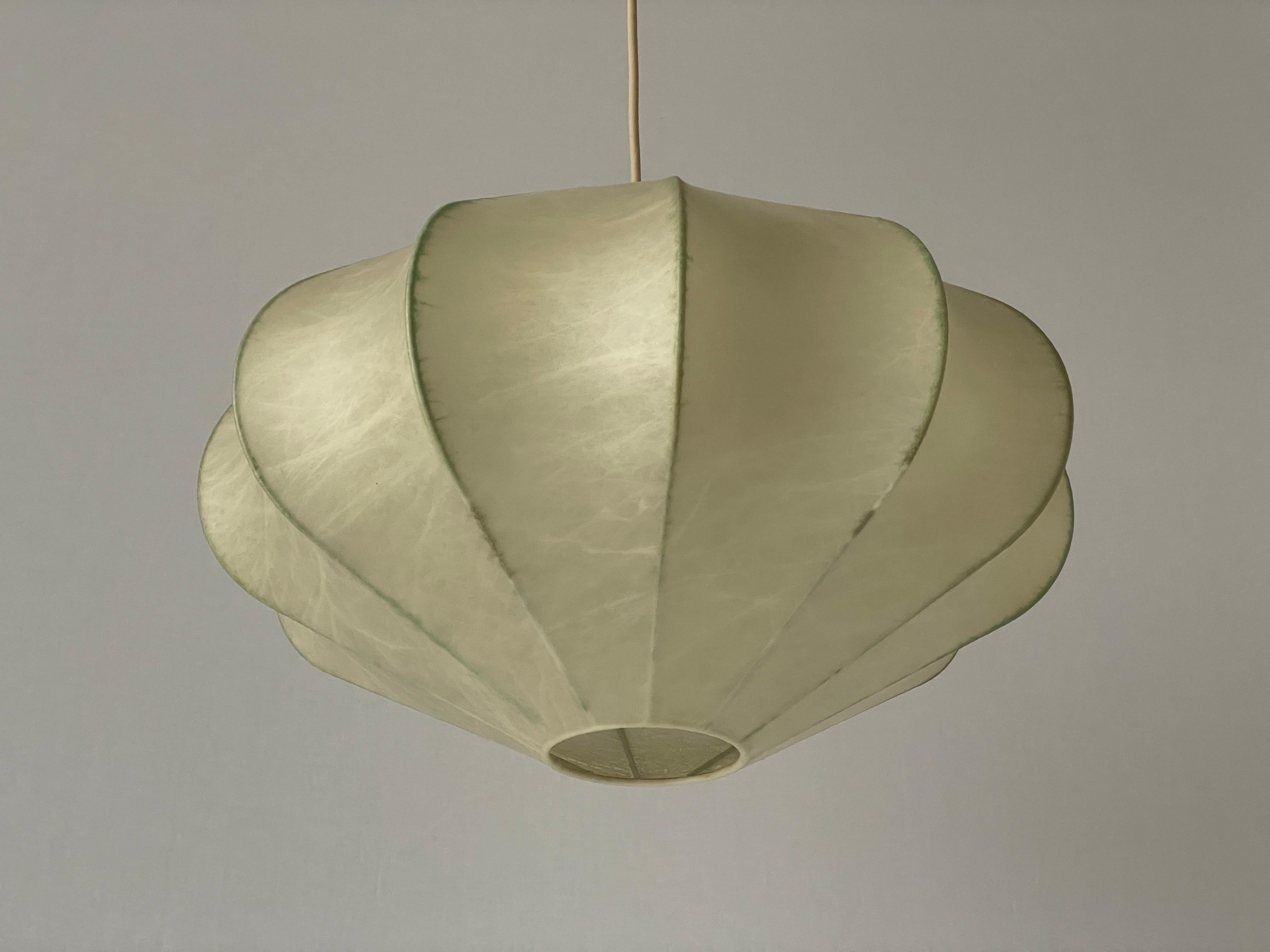 Cocoon pendant lamp by Goldkant, 1960s, Germany


Lampshade is in very good vintage condition.

This lamp works with E27 light bulbs. 
Wired and suitable to use with 220V and 110V for all countries.

Measurements:
Height: 70 cm
Shade diameter and