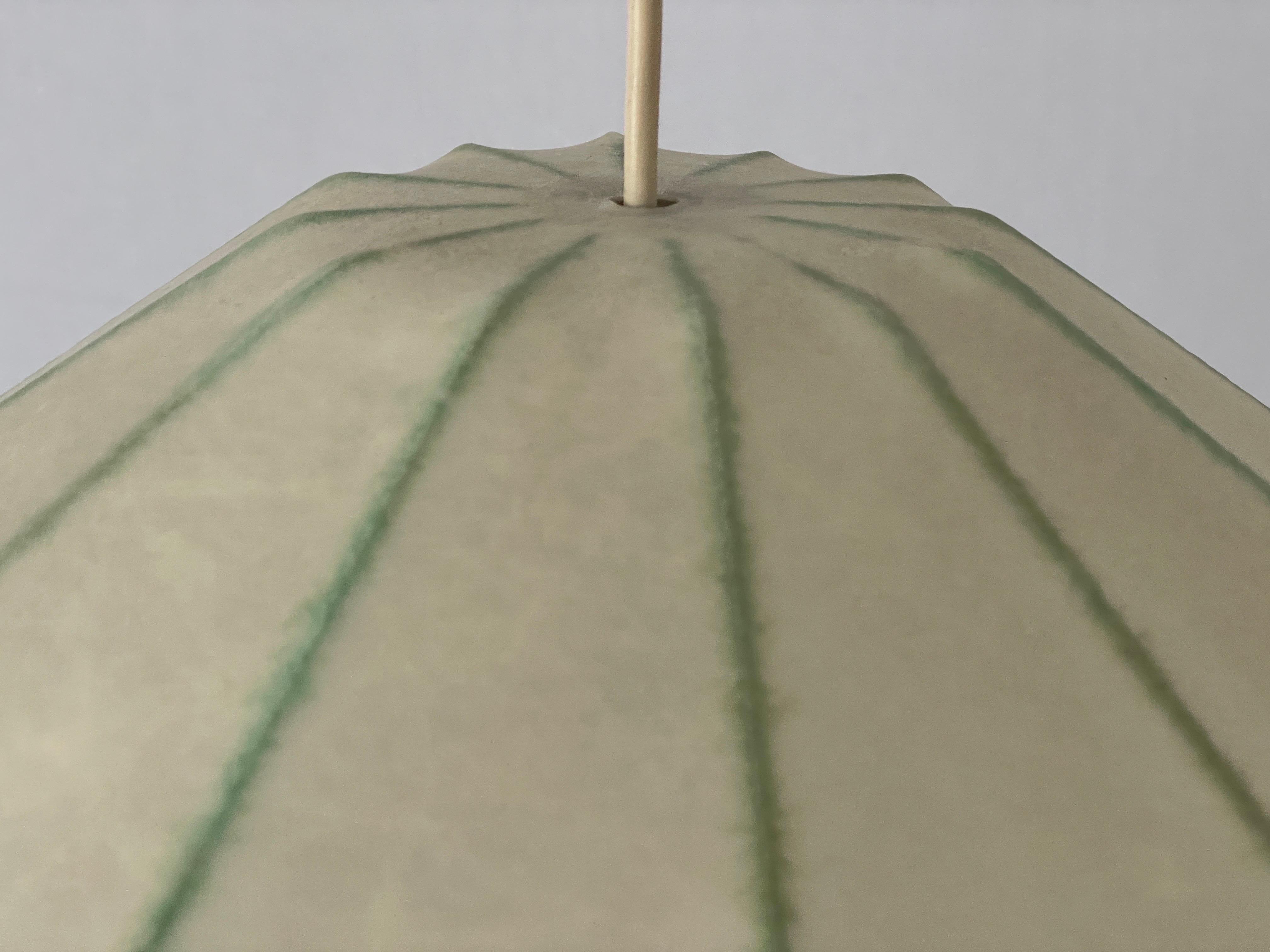 Cocoon Pendant Lamp by Goldkant, 1960s, Germany In Excellent Condition For Sale In Hagenbach, DE