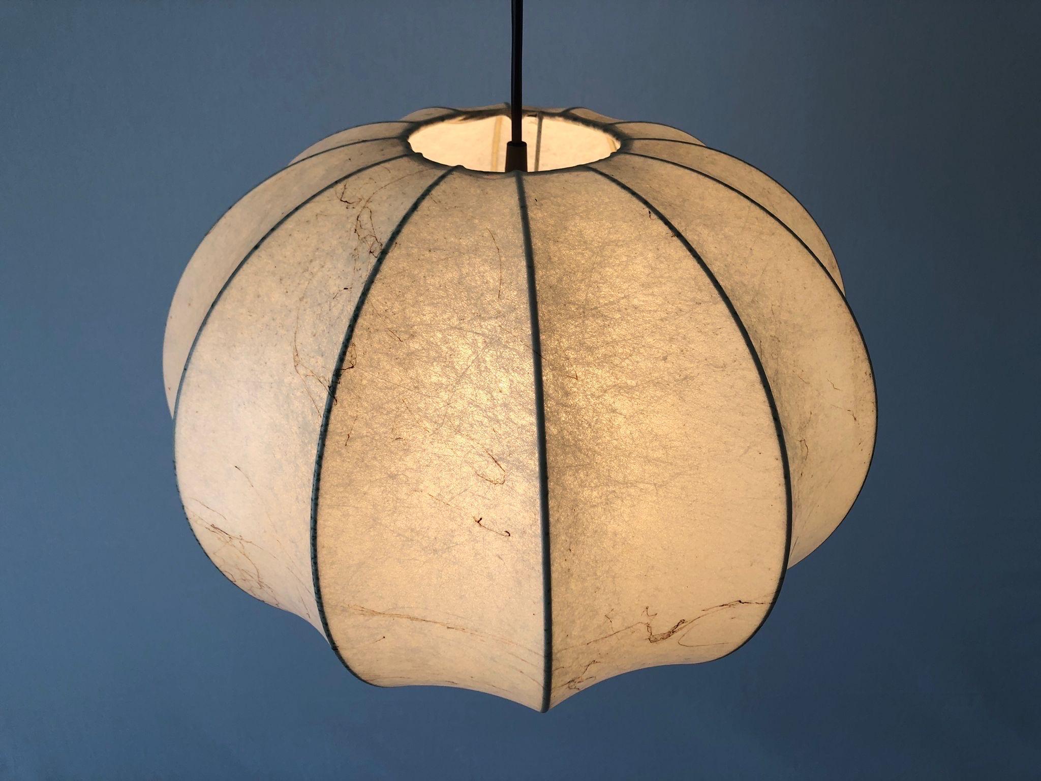 Cocoon Pendant Lamp by Goldkant, 1960s, Germany In Excellent Condition For Sale In Hagenbach, DE
