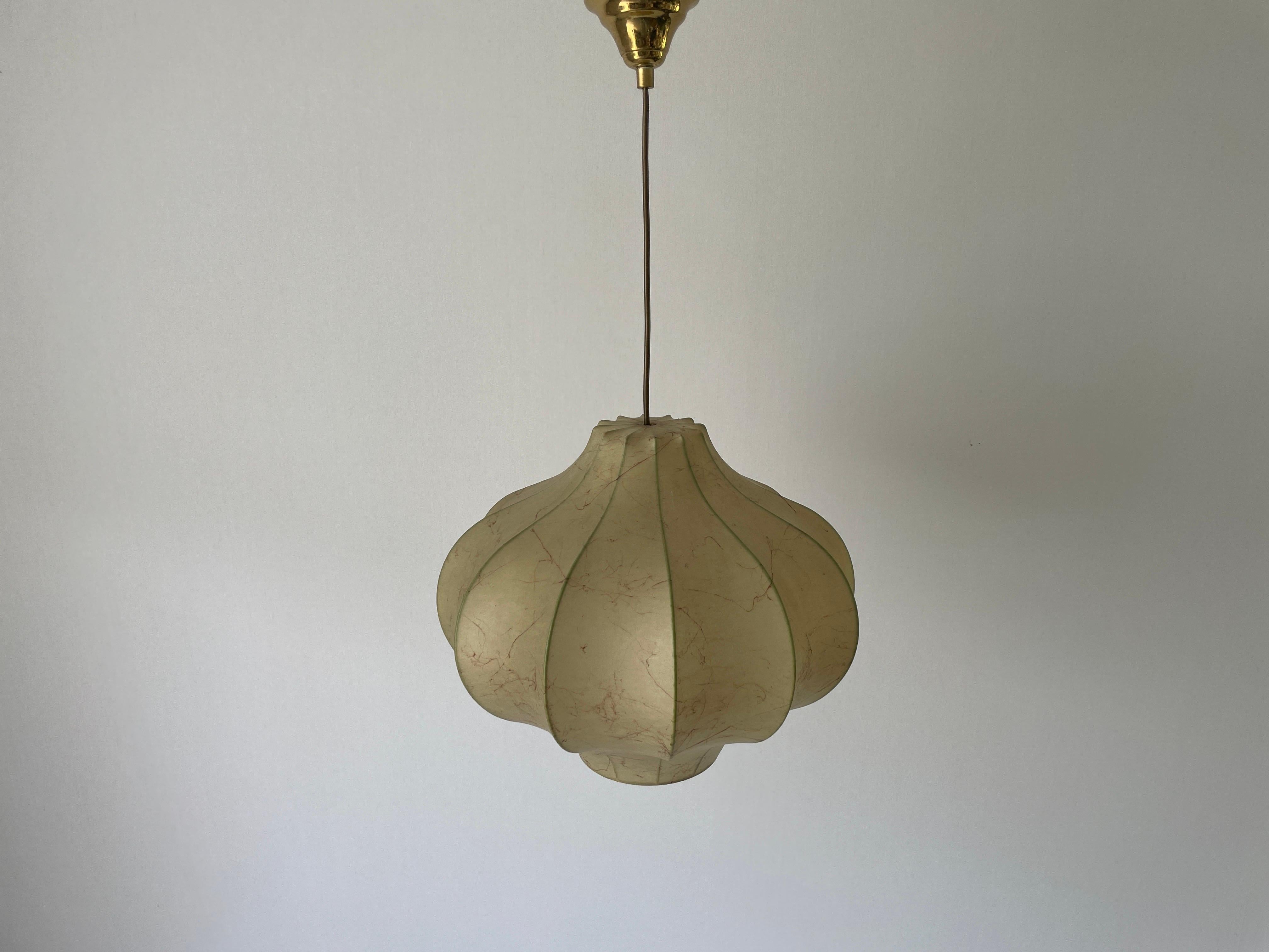 Cocoon Pendant Lamp by Goldkant, 1960s, Germany For Sale 1