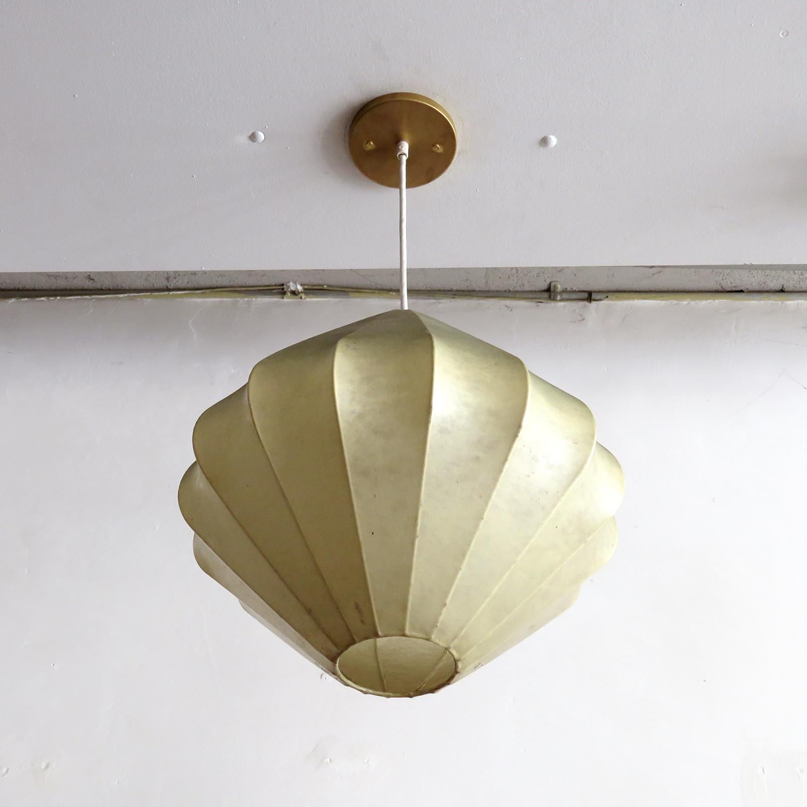 Mid-Century Modern Cocoon Pendant Light by Friedel Wauer, 1960
