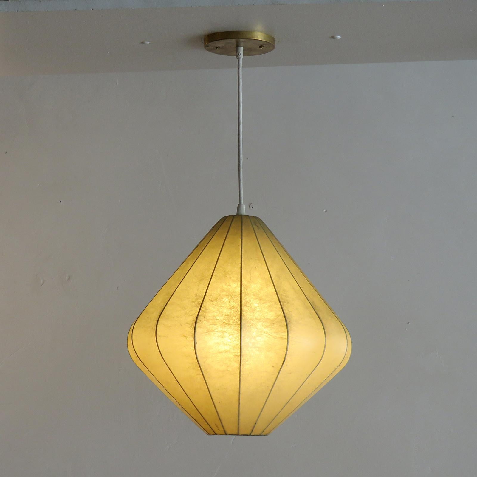 Metal Cocoon Pendant Light by Friedel Wauer, 1960