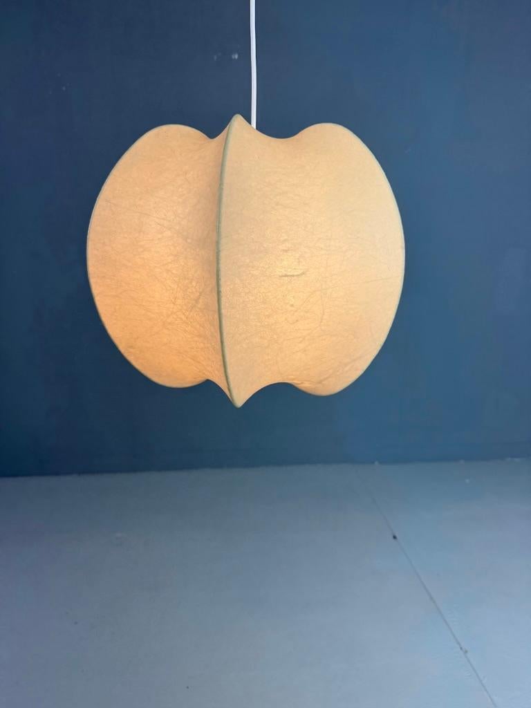 Lampe pendentif Cocoon en bon état -Achille Castiglioni style années 1960 5