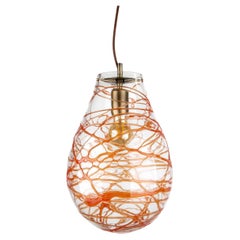 Cocoon Red Pendant Lighting by Ceren Gurkan , Hand-blown Glass