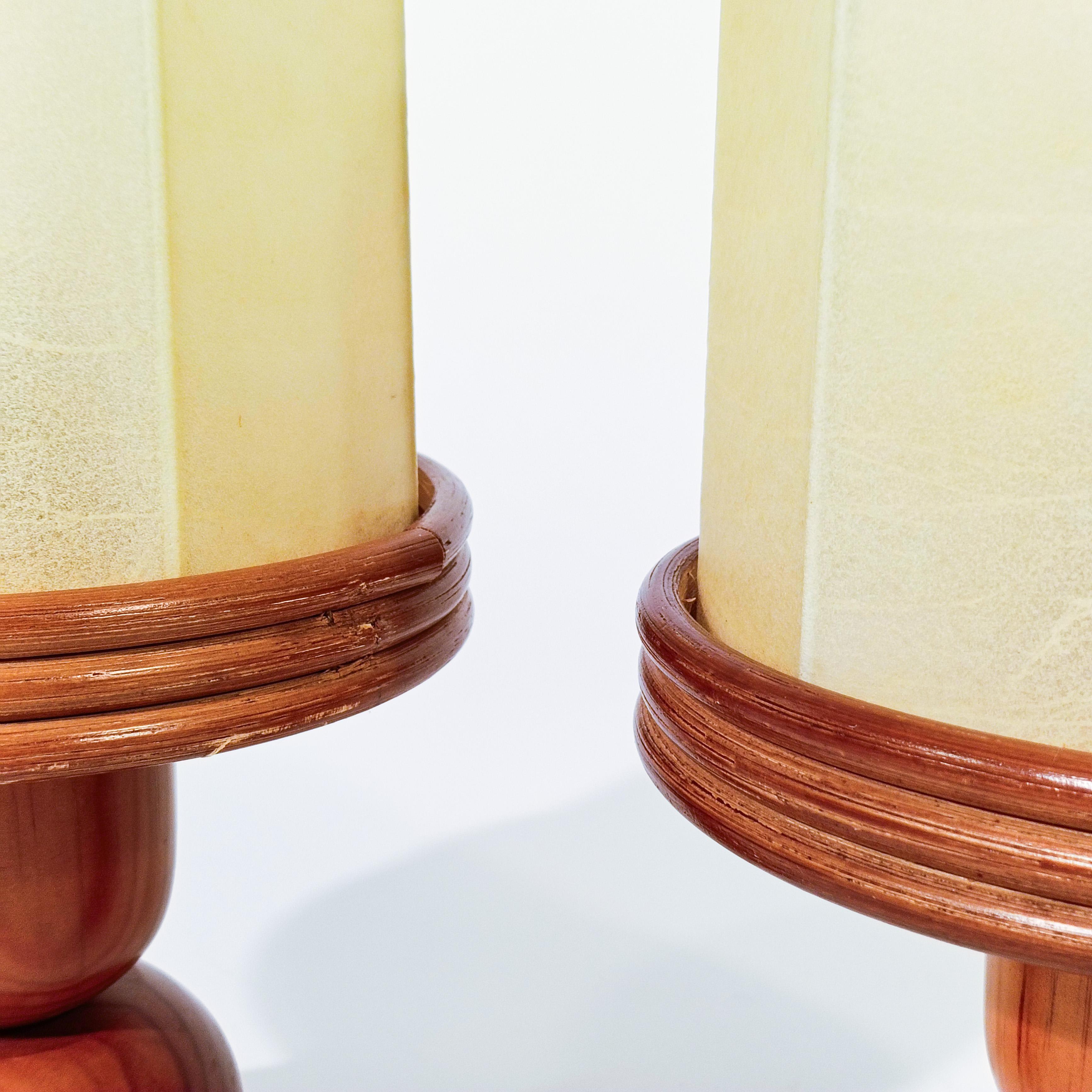 Résine de cocon. Lampes de table brutalistes fabriquées à la main, Italie, années 70 en vente 5