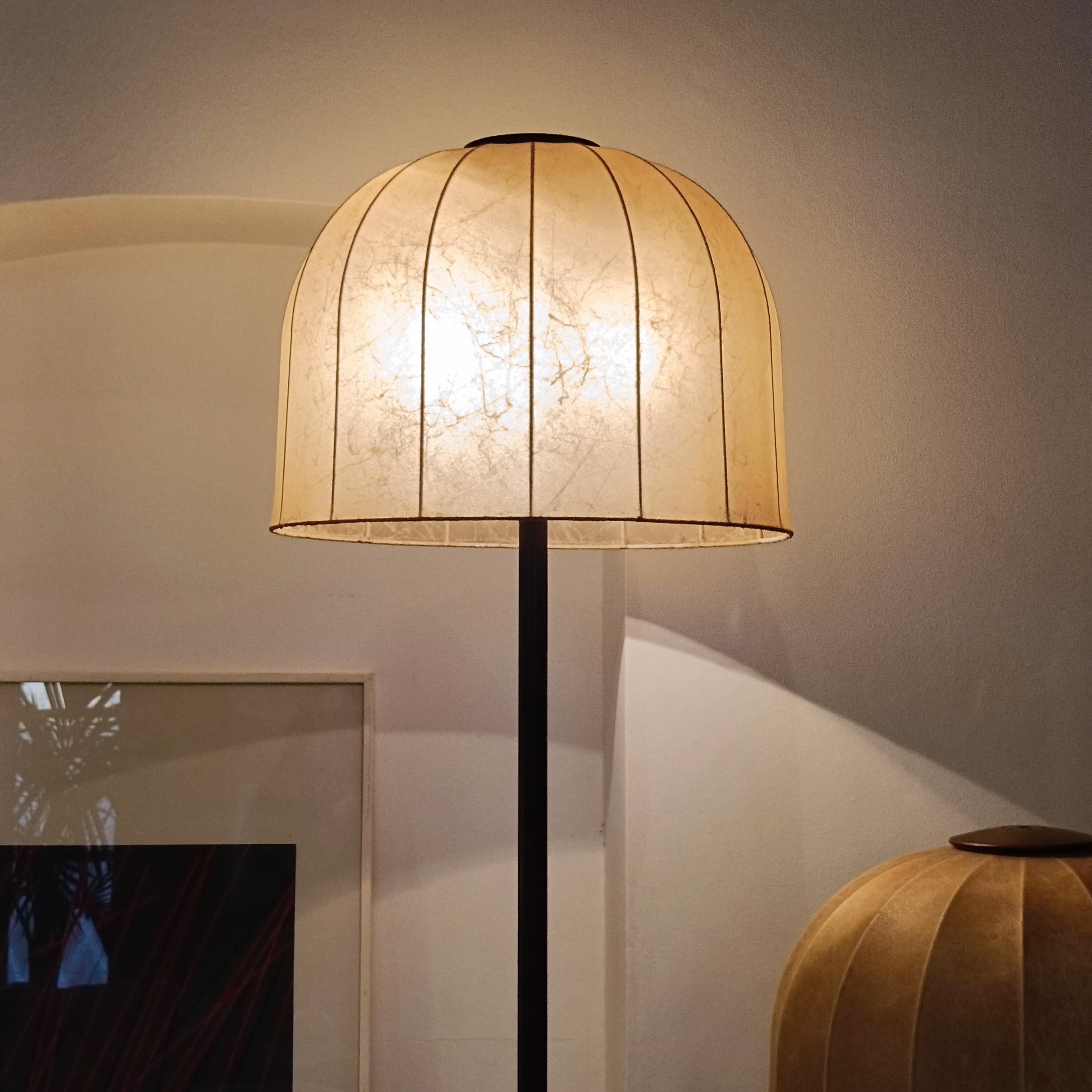Cocoon resin. Brutalist floor lamp by Estiluz, Spain, 1970s For Sale 10