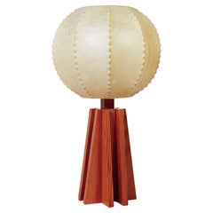 Cocoon resin. Brutalist style table lamp by Friedel Wauer, Germany, 1970s