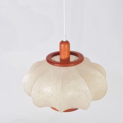 Cocoon resin. Space Age pendant lamp in the style of Castiglioni, Italy, 1970s