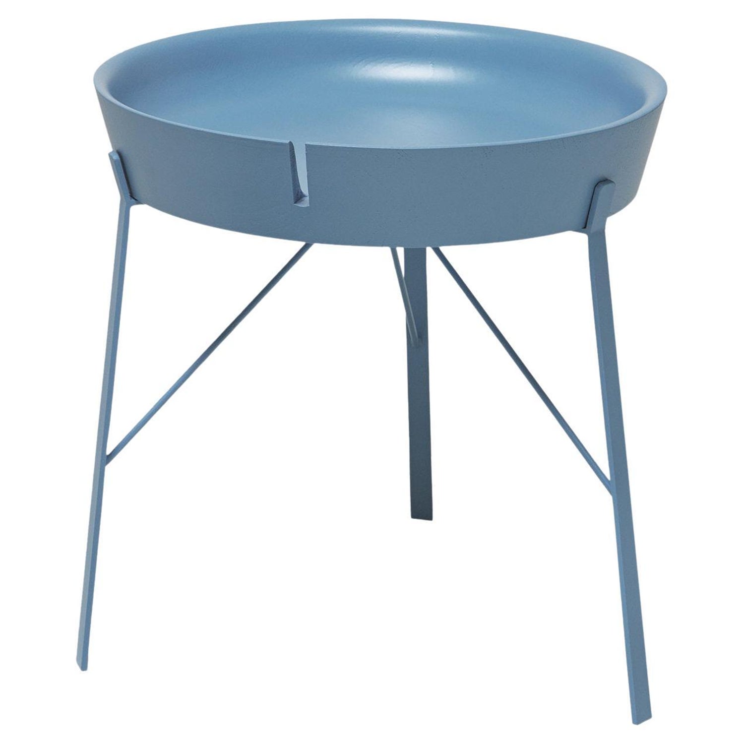 tijger Flipper Perth Cocoon Round Light-Blue Coffee Table by Angeletti Ruzza For Sale at 1stDibs