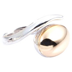 COCOON SNAKE Ring: Sterling silver and yellow gold, polished finish 