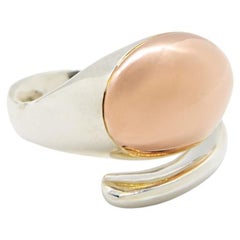 COCOON SNAKE Ring: Sterling silver and rose gold, polished finish