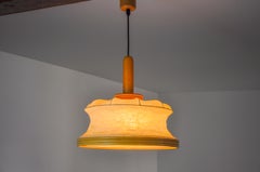 Cocoon" suspension, resin and pine, Italy, 1970