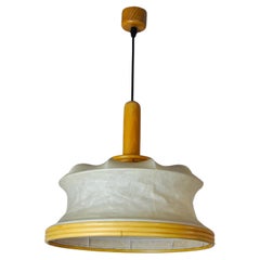 Cocoon" suspension, resin and pine, Italy, 1970