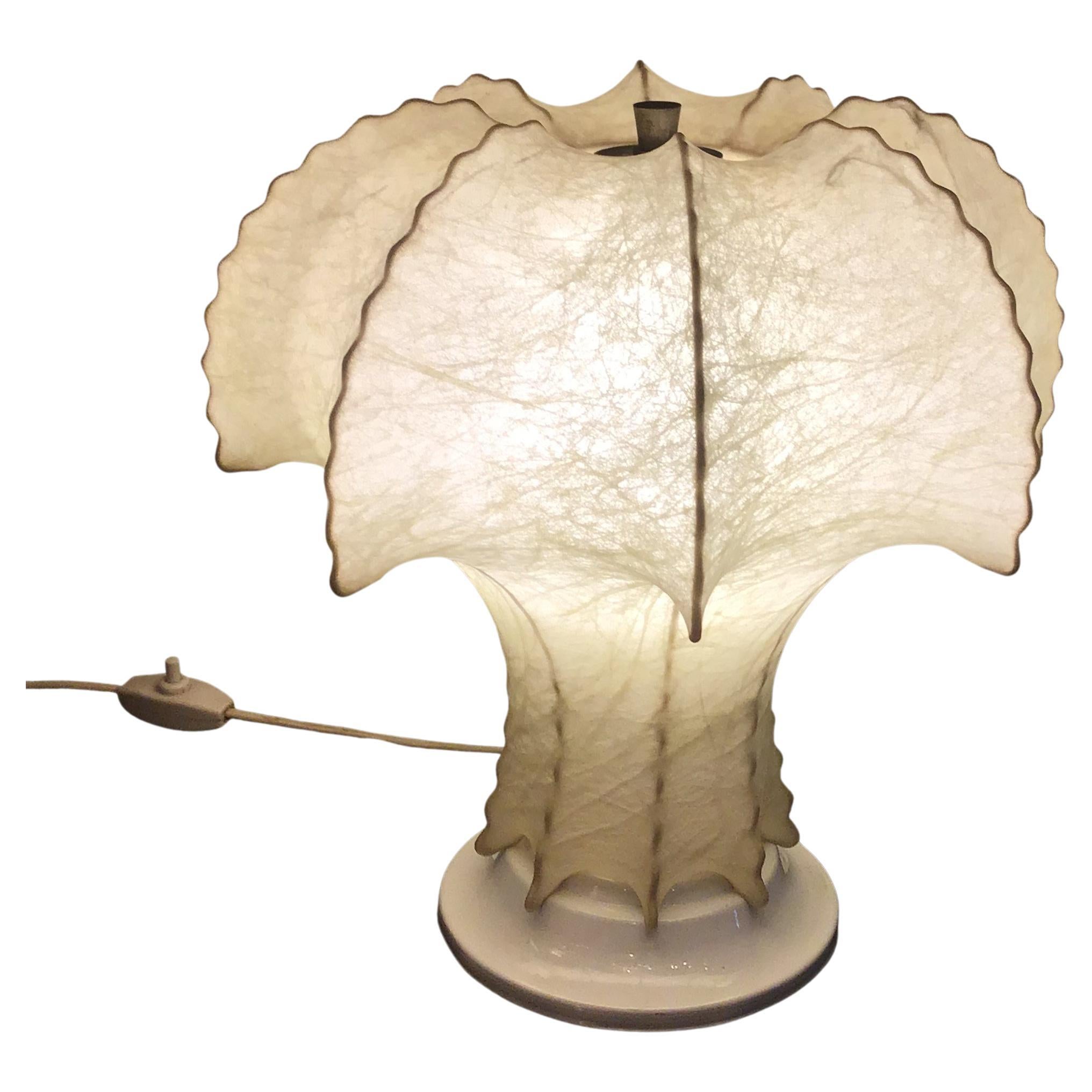 Cocoon Table Lamp Metal Brass Skin 1970 Italy  For Sale