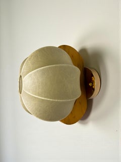 "Cocoon" wall light in resin and pine, Italy, Circa 1970's