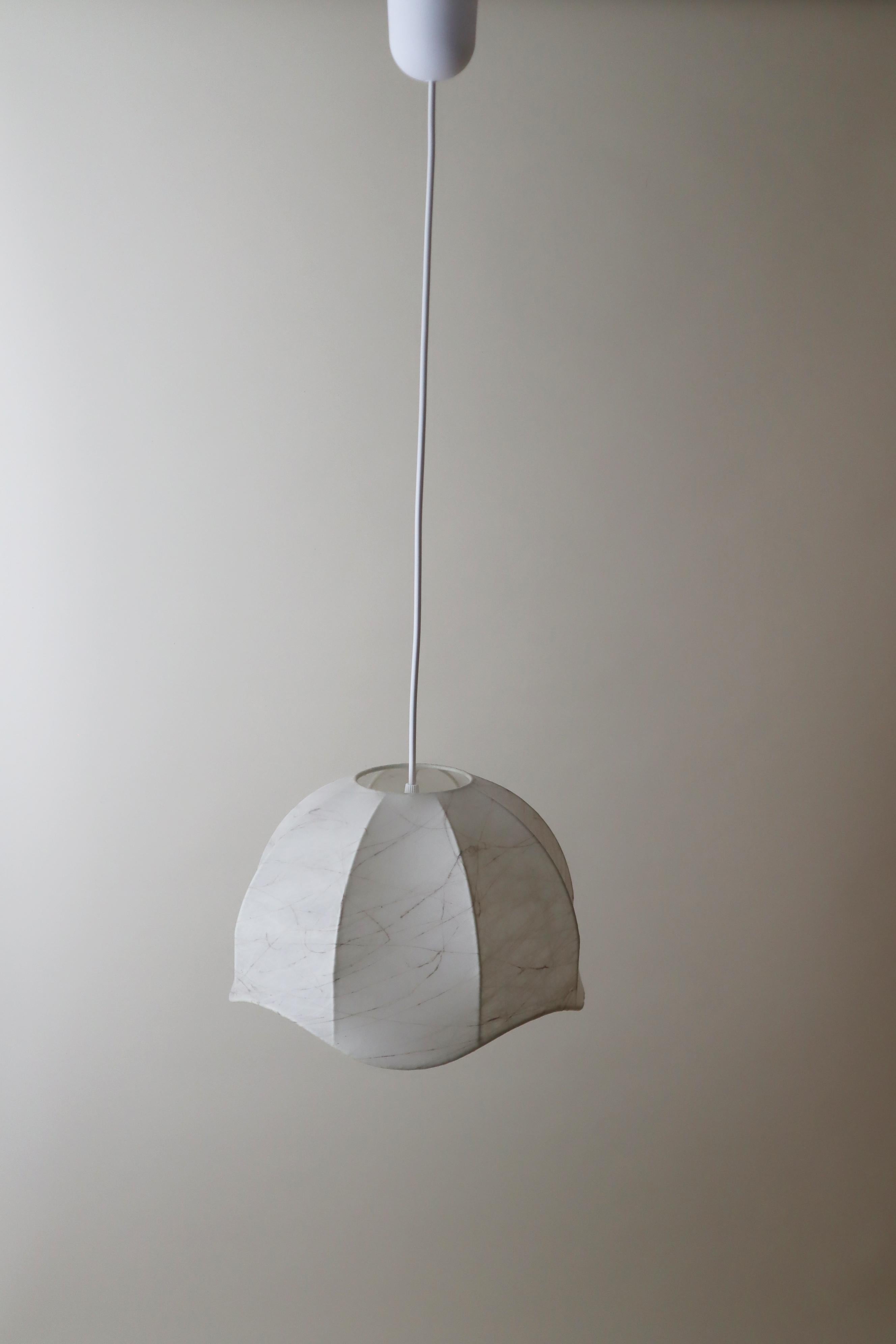 Cocoon Wave Hanging Lamp in the Style of Castiglioni, Italy 1960s For Sale 3