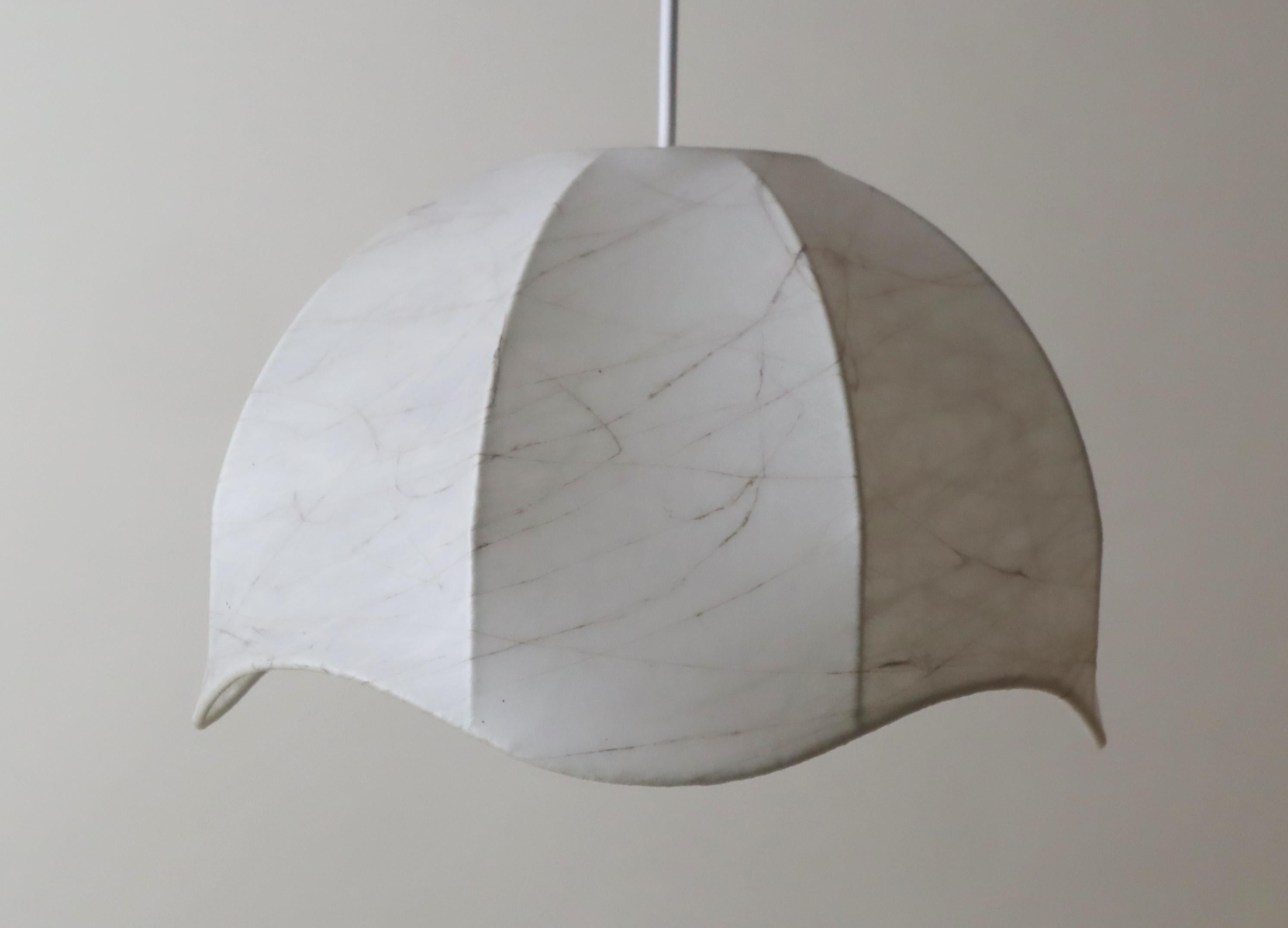 Cocoon Wave Hanging Lamp in the Style of Castiglioni, Italy 1960s For Sale 5