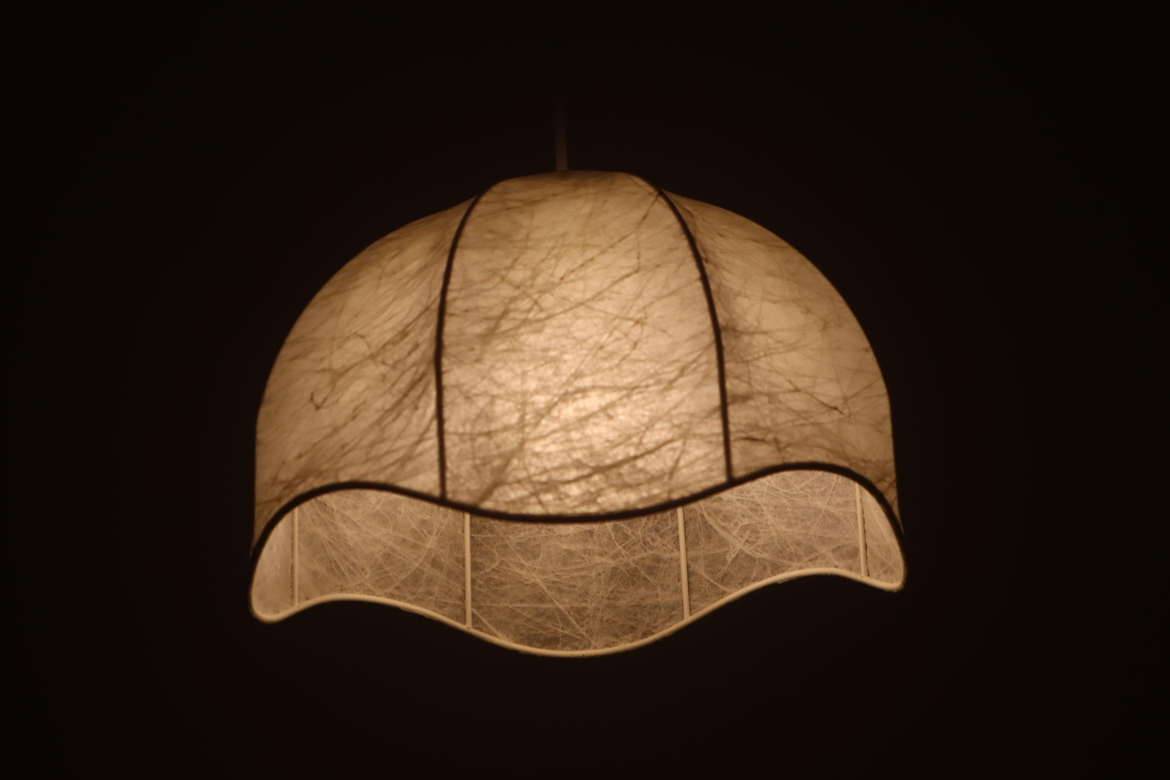 Cocoon Wave Hanging Lamp in the Style of Castiglioni, Italy 1960s For Sale 7