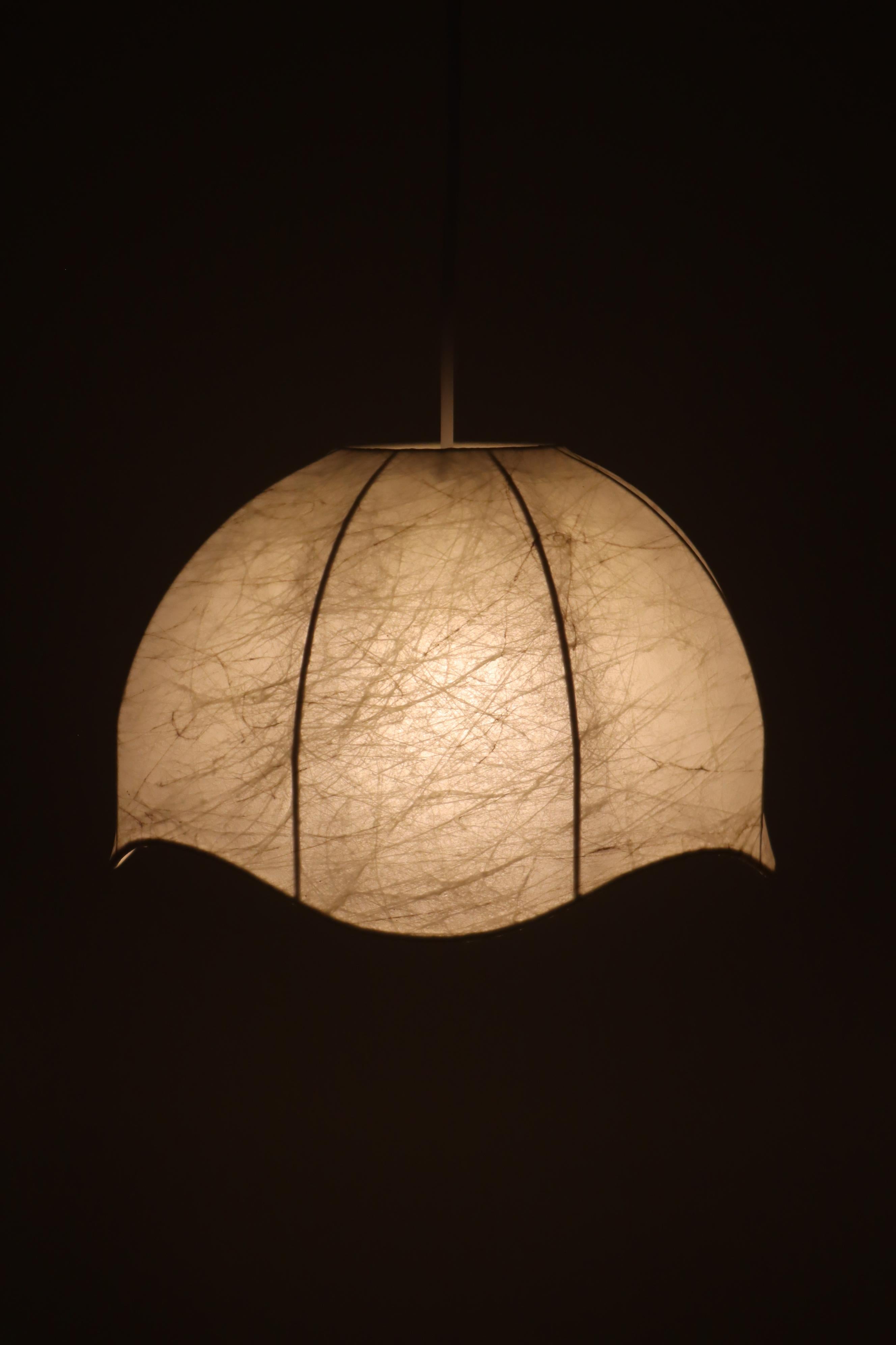 Cocoon Wave Hanging Lamp in the Style of Castiglioni, Italy 1960s For Sale 9