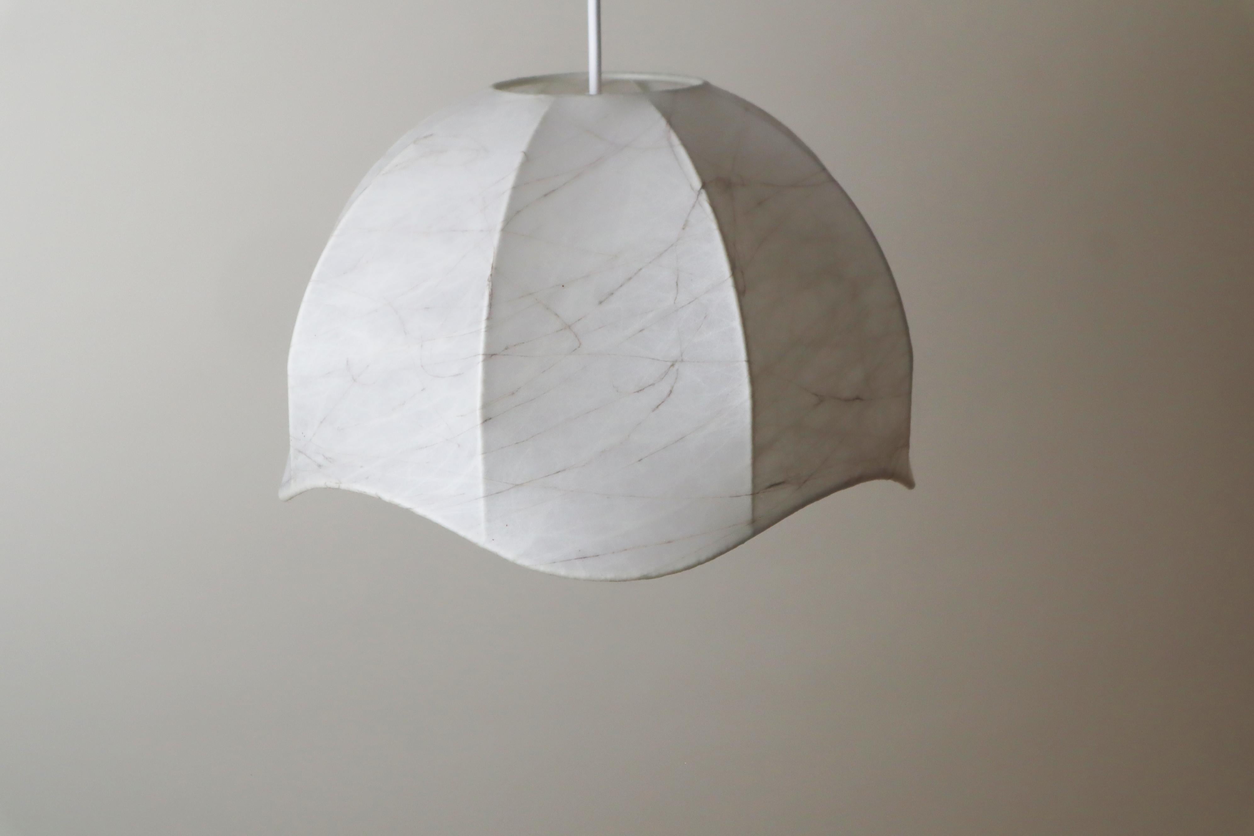 Iron Cocoon Wave Hanging Lamp in the Style of Castiglioni, Italy 1960s For Sale