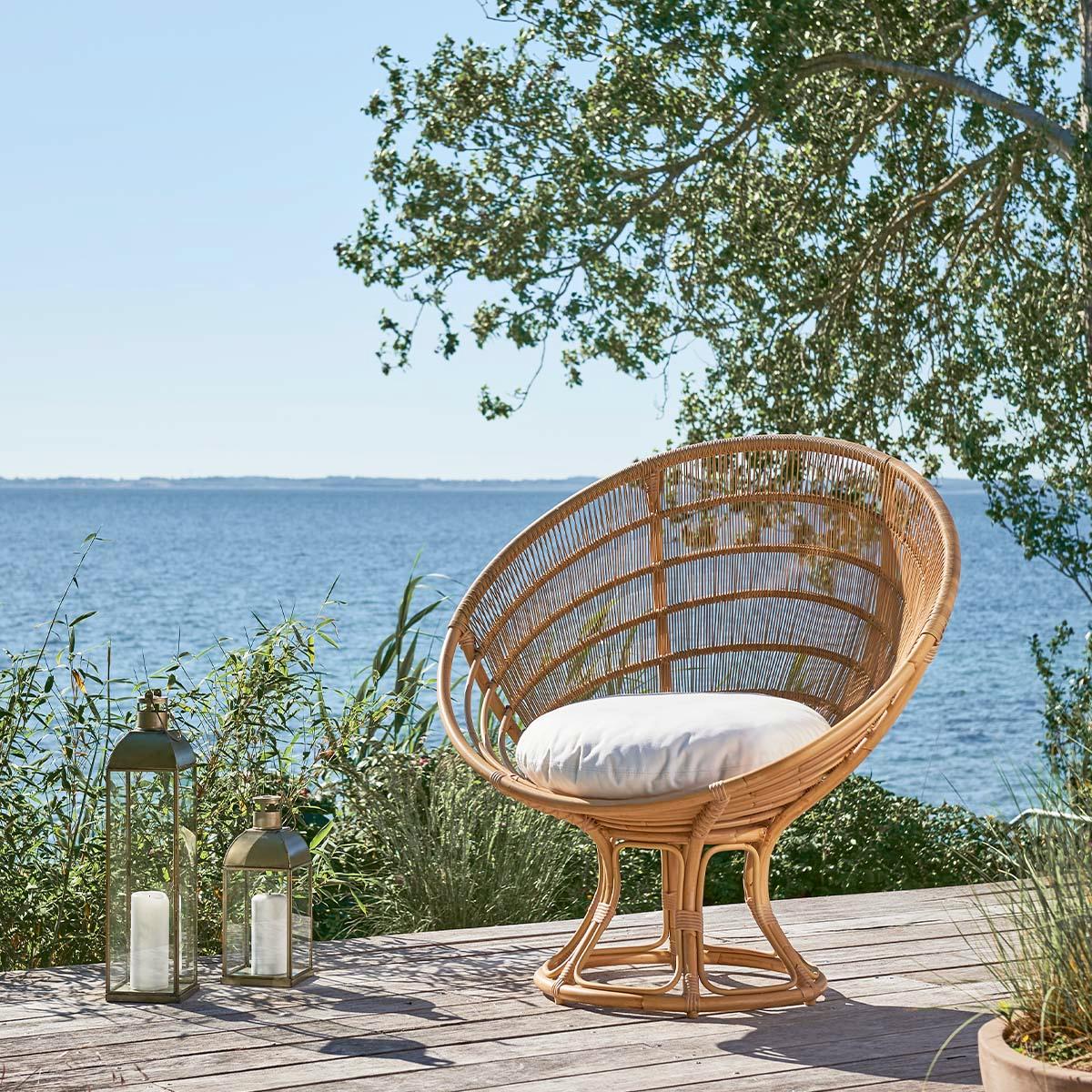 Rattan Sedia in rattan Cocoona in vendita