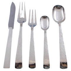 Codan #1 Mexikanisches Besteckset aus Sterlingsilber, 10er-Service, 51 Teile, Arts and Crafts