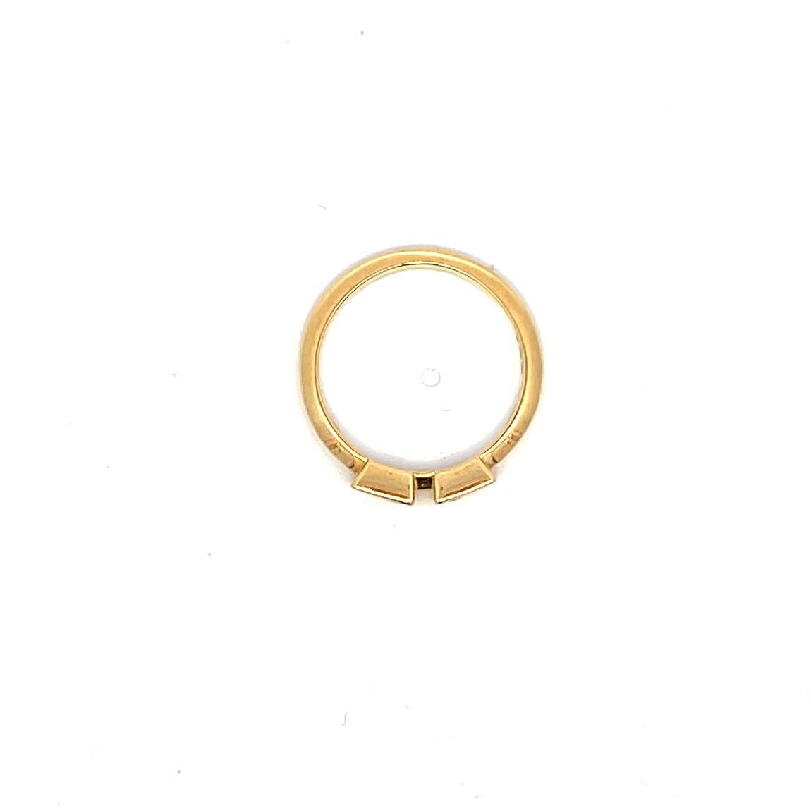 En vente :  codebyEdge, bague empilable personnalisable en or jaune 18 carats avec diamants, lettre M Morse 2