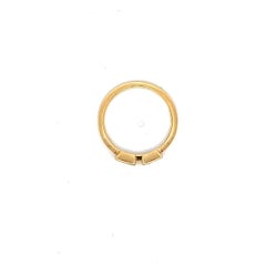 codebyEdge Anpassbarer anpassbarer 18kYellow Gold Diamant-Stapelring, Buchstabe M Morse- Code
