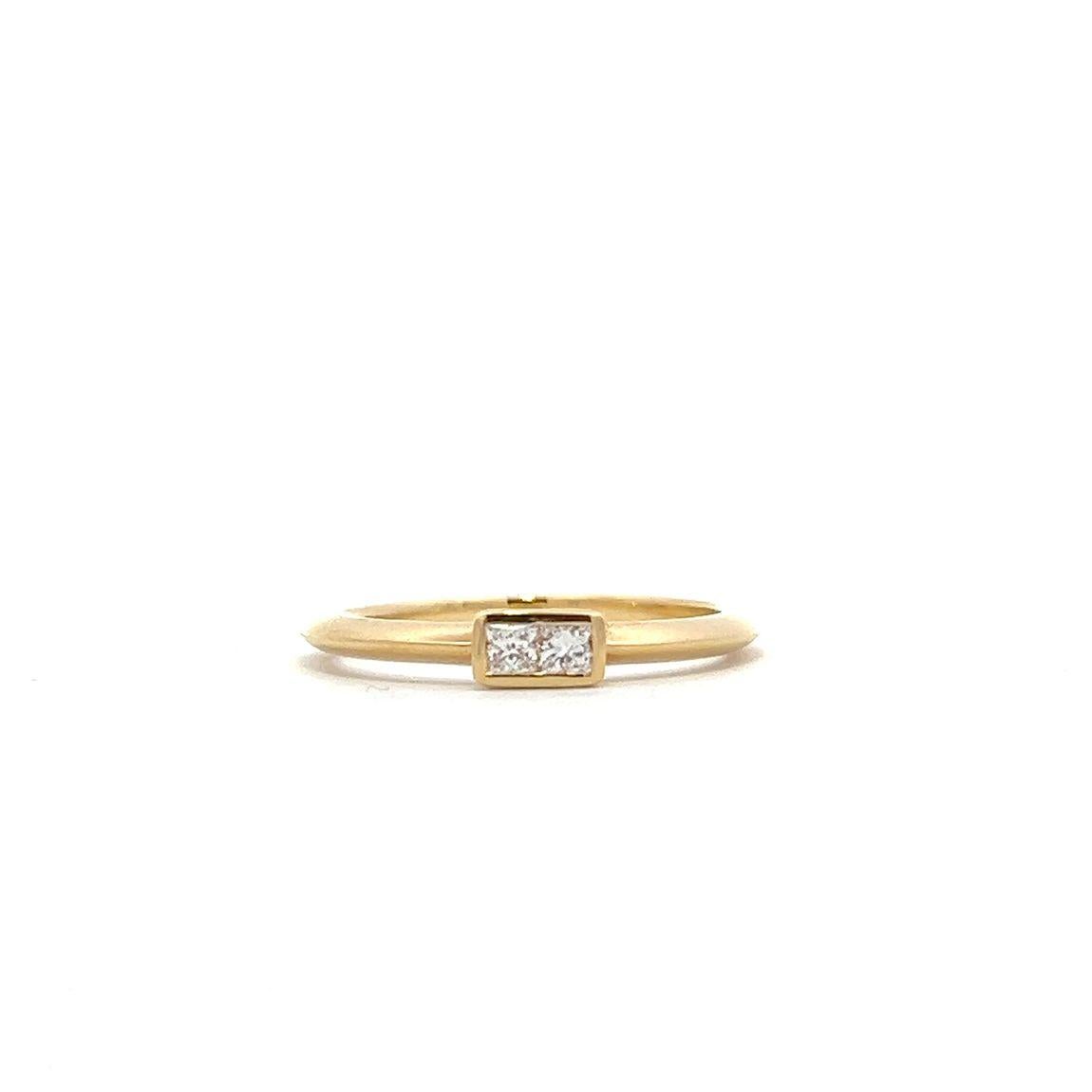 En vente :  codebyEdge, bague empilable personnalisable en or jaune 18 carats avec diamants 3