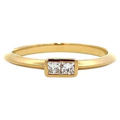 codebyEdge, bague empilable personnalisable en or jaune 18 carats avec diamants