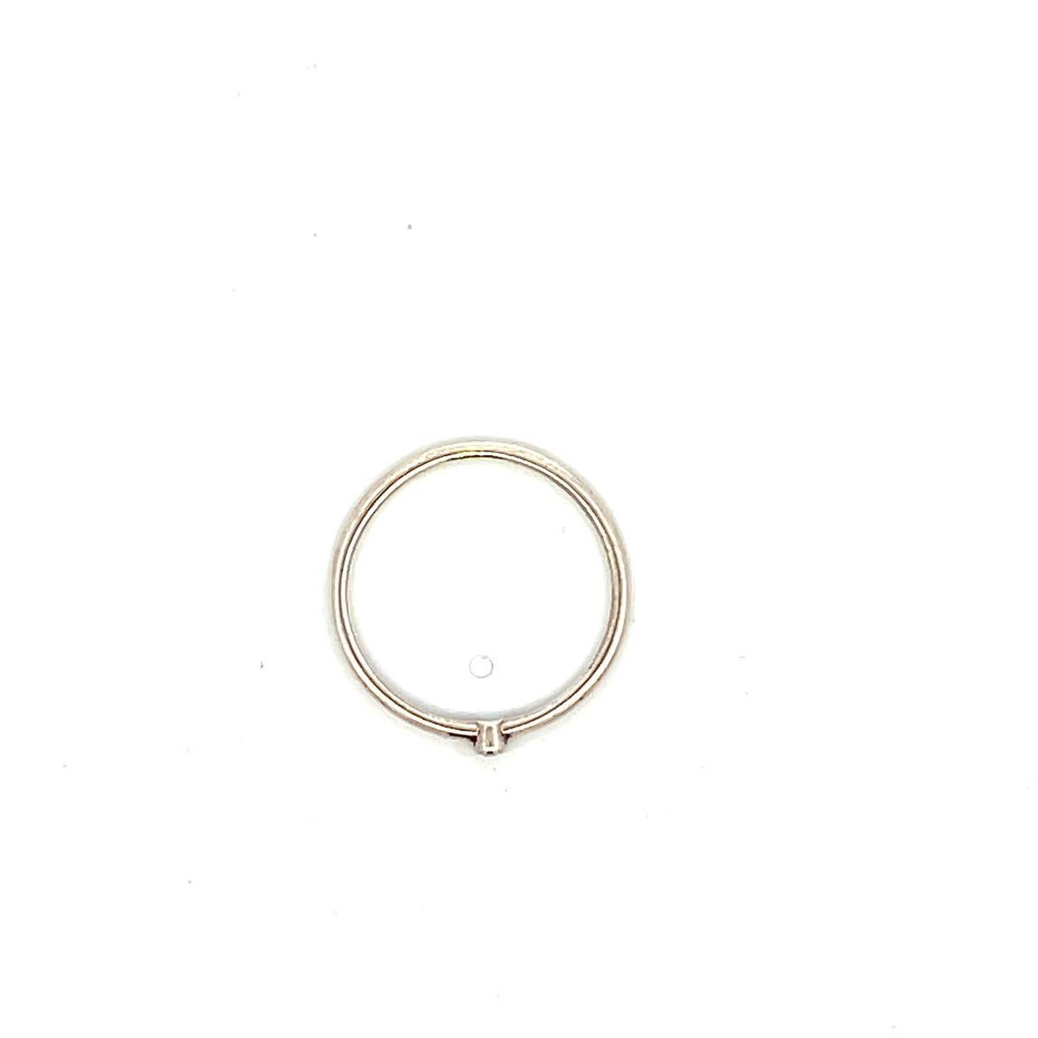 Im Angebot: codebyEdge Anpassbarer Diamant-Platin-Stapelring - Buchstabe E in Morse- Code () 2