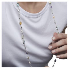 codebyEdge LOVE Necklace- Recycled 925 Silver  with multi-gemstones