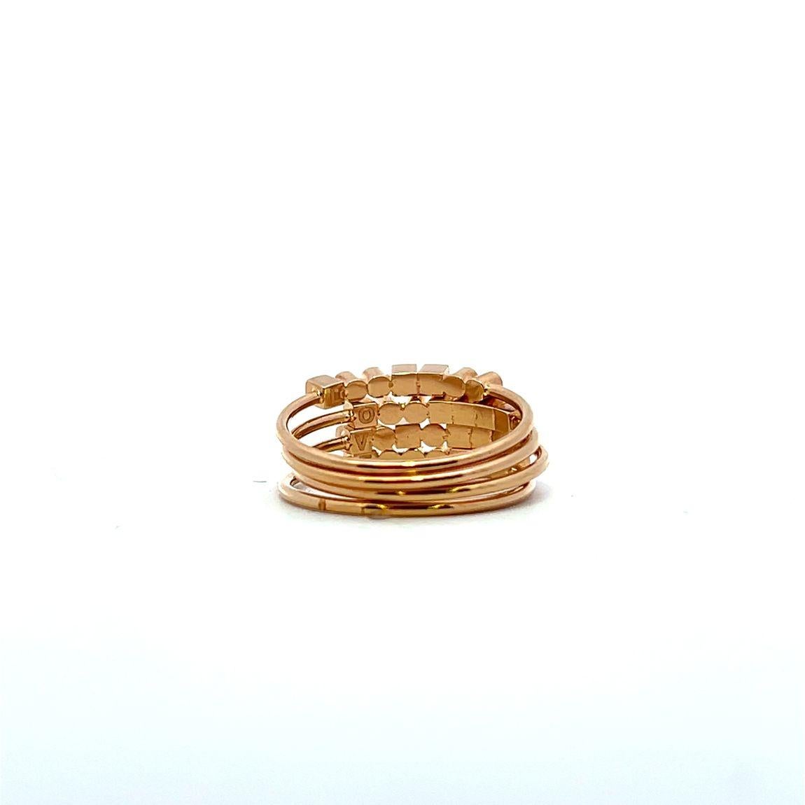 For Sale:  codebyEdge - Mayfair 18k Rose Gold and Diamond Ring Stack - 
