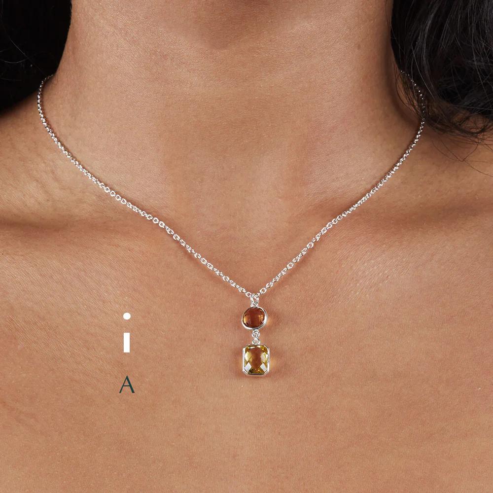 Women's codebyEdge Morse code Letter A Pendant - 925 Silver Set With Lab-Grown Gems For Sale