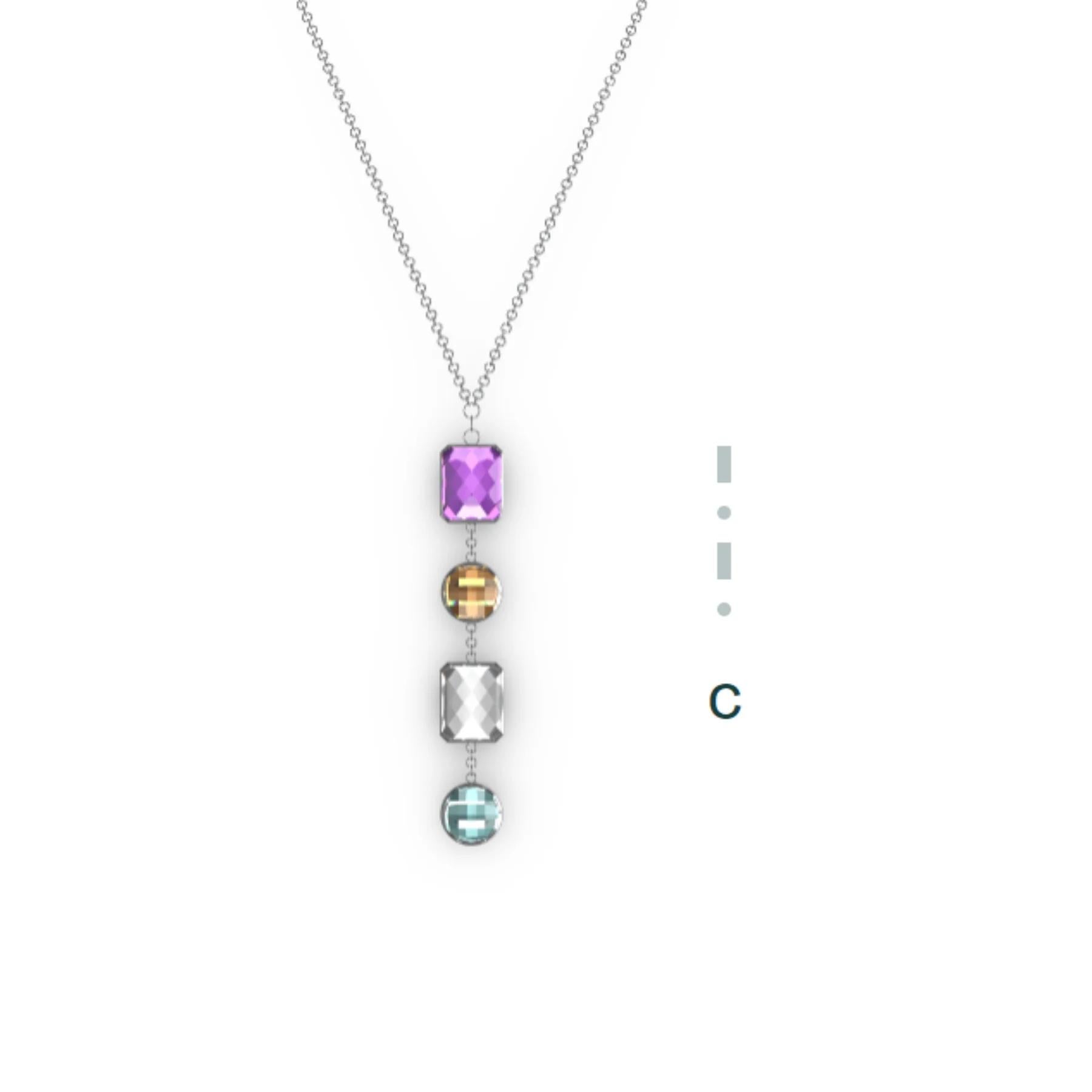 Artisan codebyEdge Morse code Letter C Pendant - 925 Silver For Sale