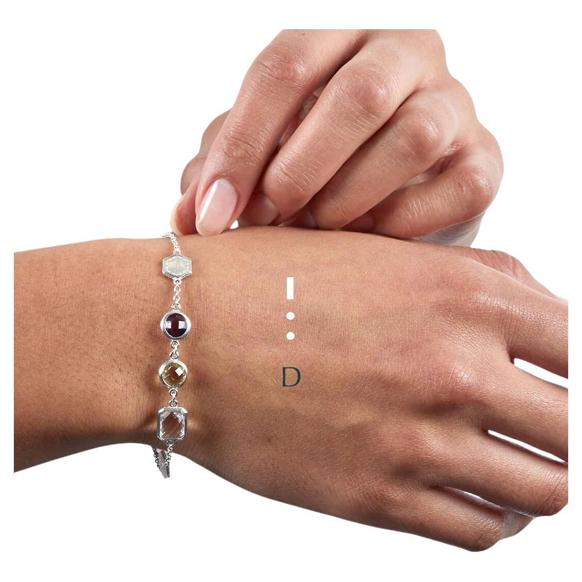 codebyEdge Morse code Letter D Bracelet - 925 Silver For Sale