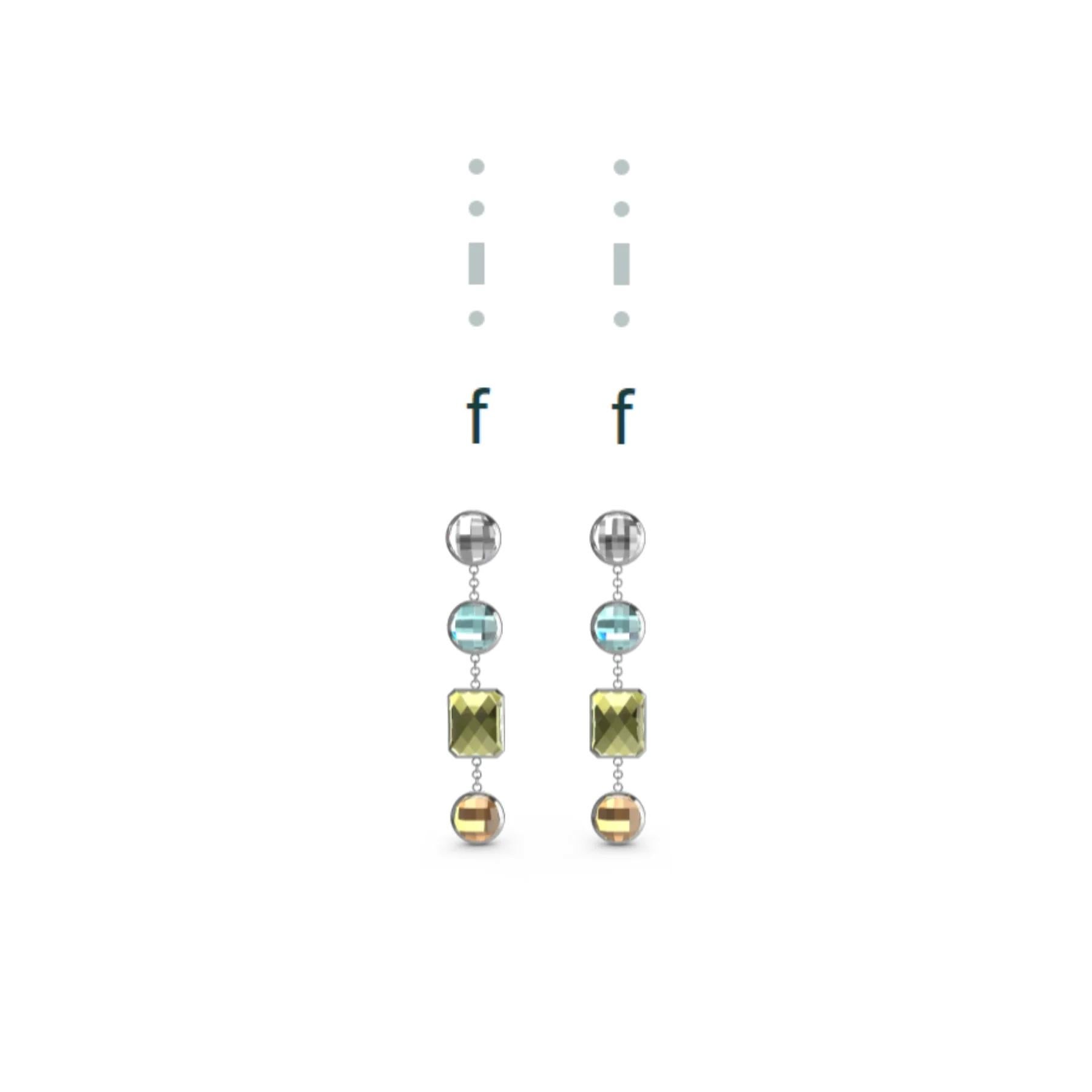 codebyEdge Morse code Letter F Earrings - 925 Silver In New Condition For Sale In London, GB