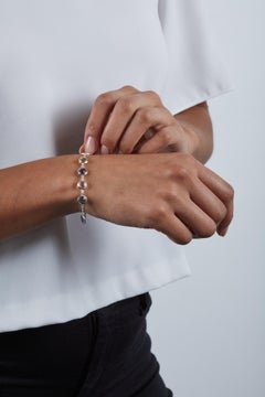 codebyEdge Morse code Letter H Bracelet - 925 Silver