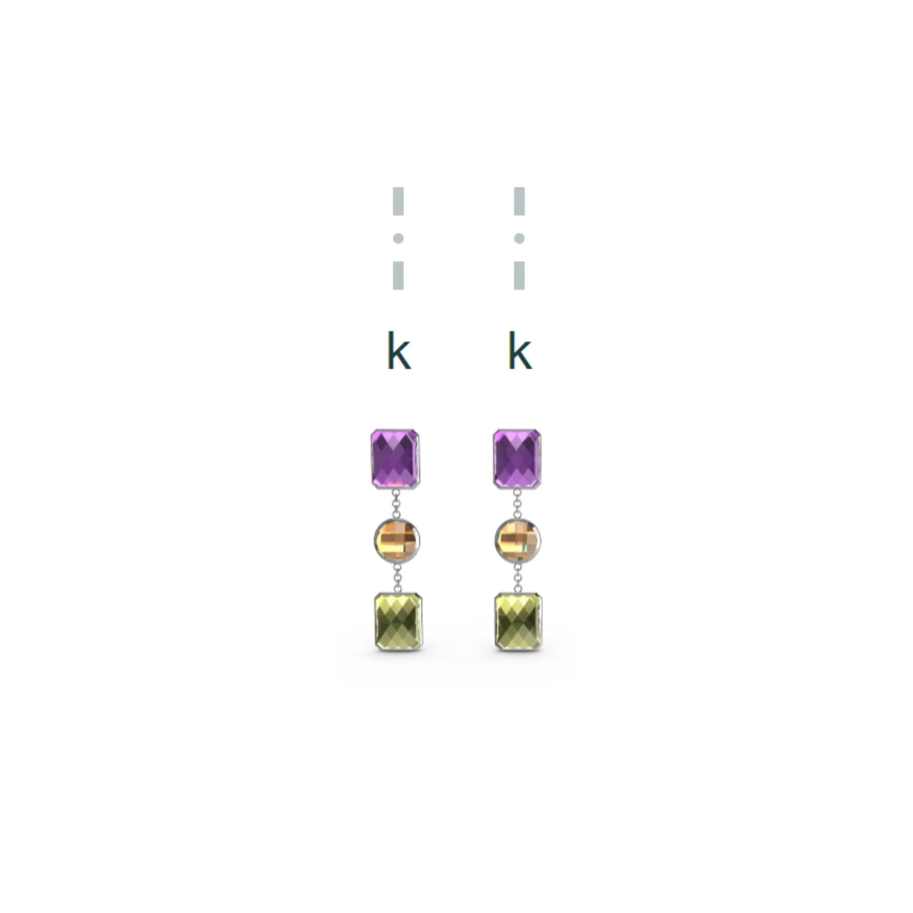 codebyEdge Morse code Letter K Earrings - 925 Silver  In New Condition For Sale In London, GB